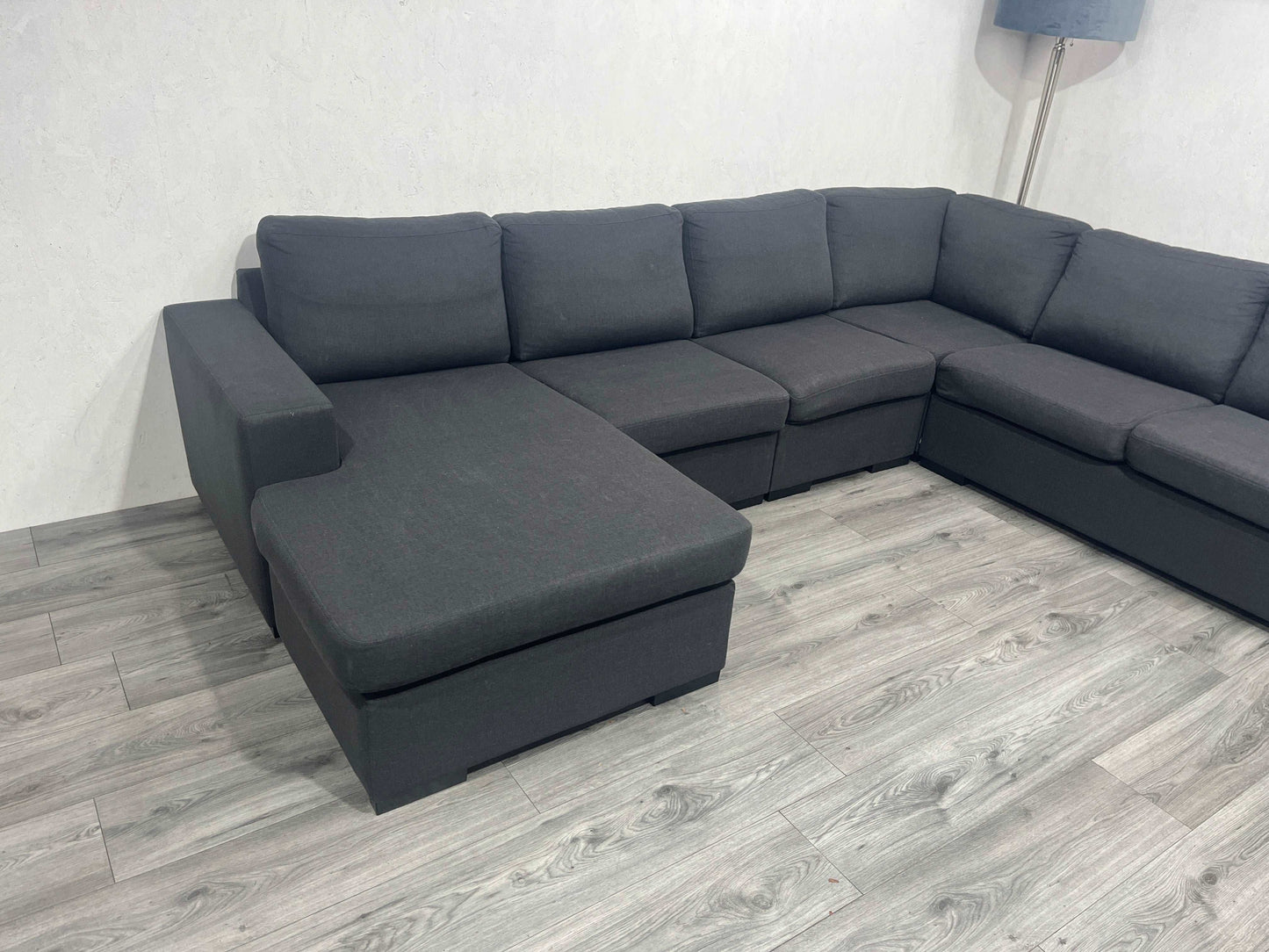 Antraciet U Bank ~ Losse Kussens