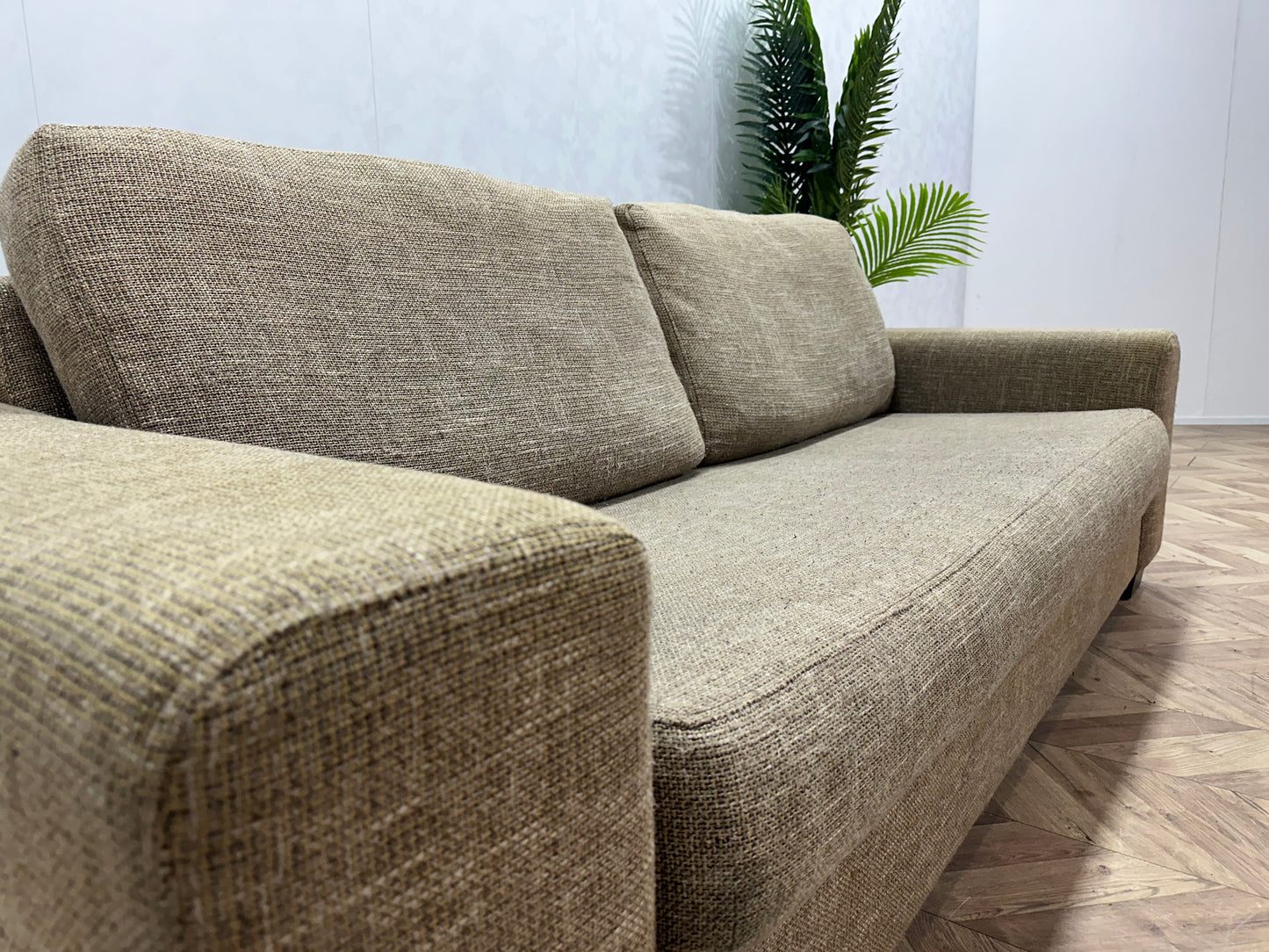 Beige Banken Set ~ Losse Kussens Met Afneembare Hoezen