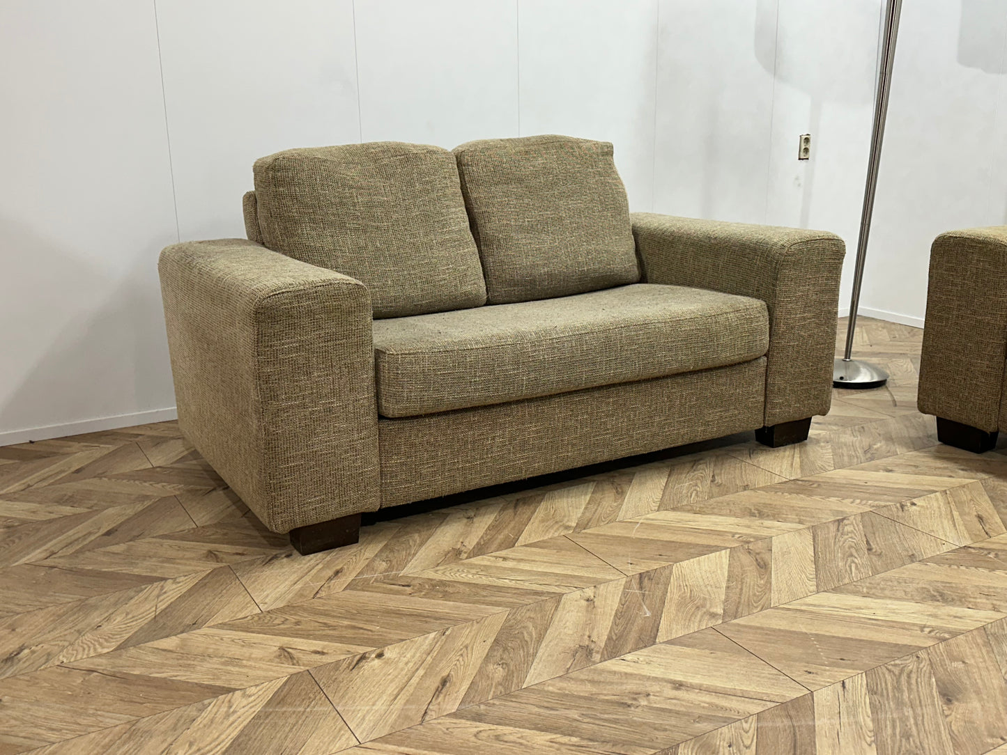Beige Banken Set ~ Losse Kussens Met Afneembare Hoezen