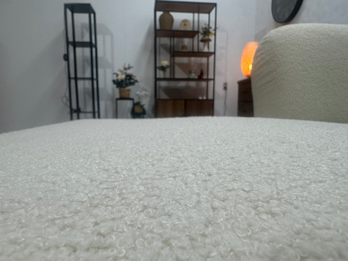 !Showroommodel! Crème Bouclé Design Bank