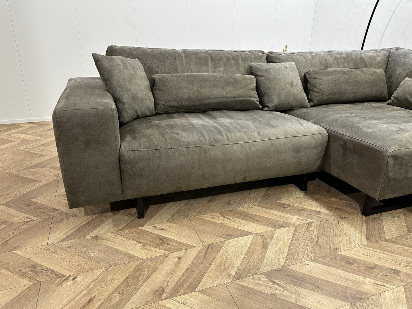 Suède Leather Look Leger Groene U Bank
