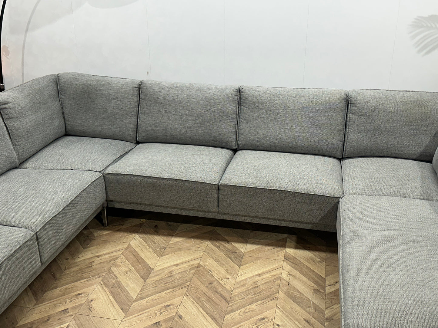 Licht Grijze U Bank ~ Losse Rugkussens Met Afneembare Hoezen