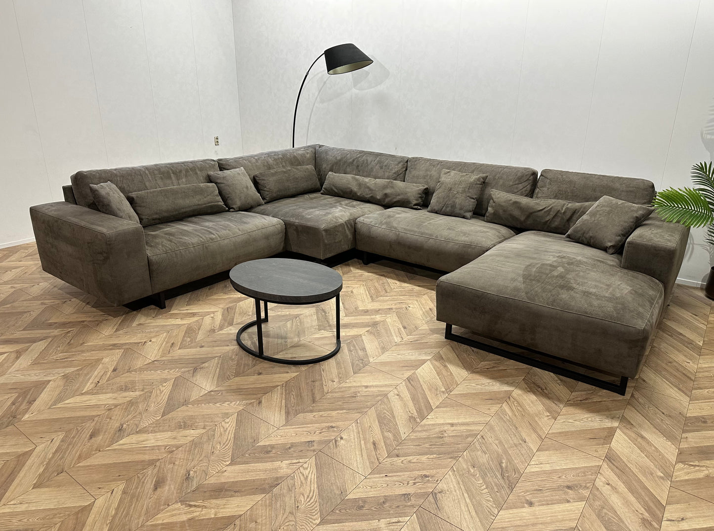 Suède Leather Look Leger Groene U Bank