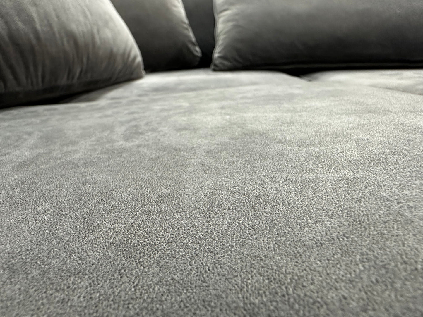 Antraciet Velvet Hoekbank ~ Nieuwstaat