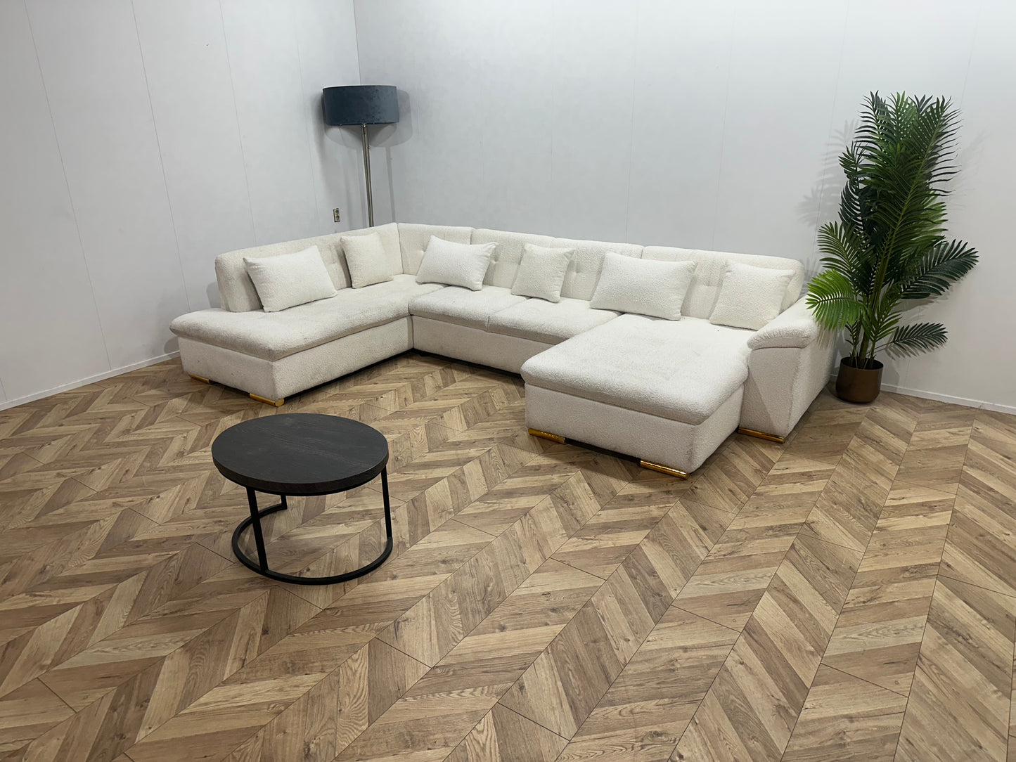 Witte Bloucé Stoffen U Bank ~ Vaste Kussens