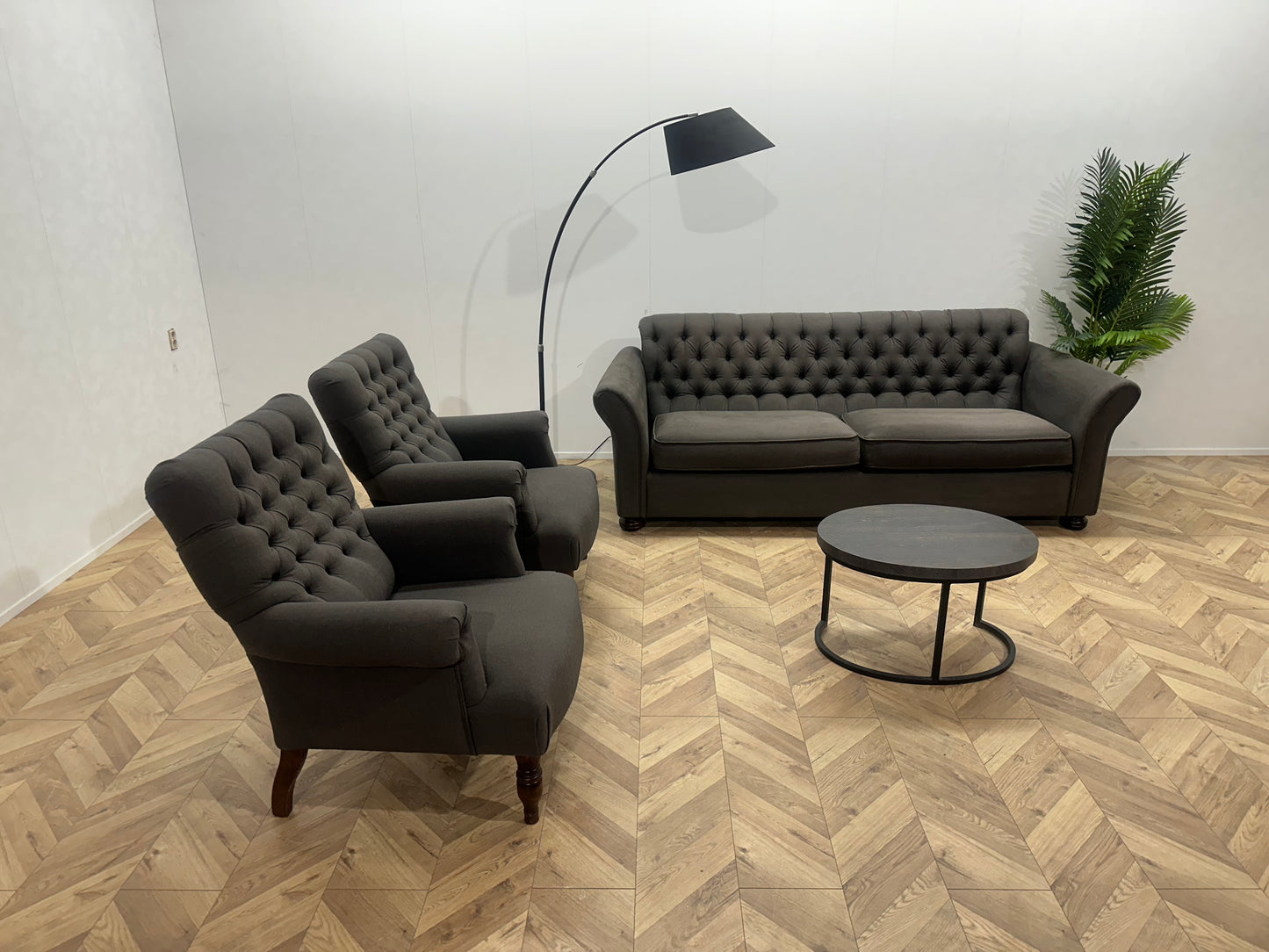 Grijze Banken Set ~ Losse Zitkussens Met Afneembare Hoezen