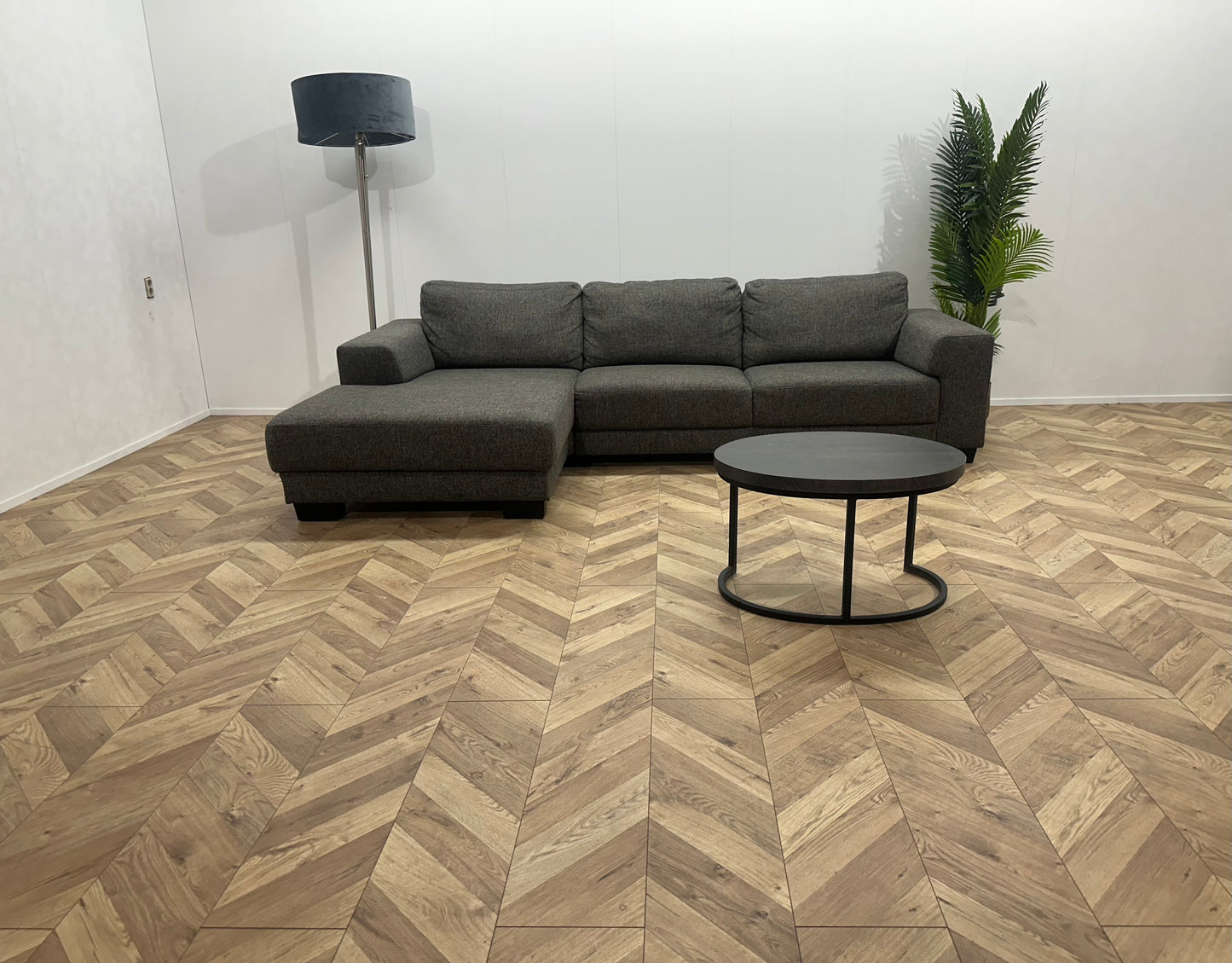 In.House Antraciet Hoekbank ~ Losse Rugkussens Met Afneembare Hoezen