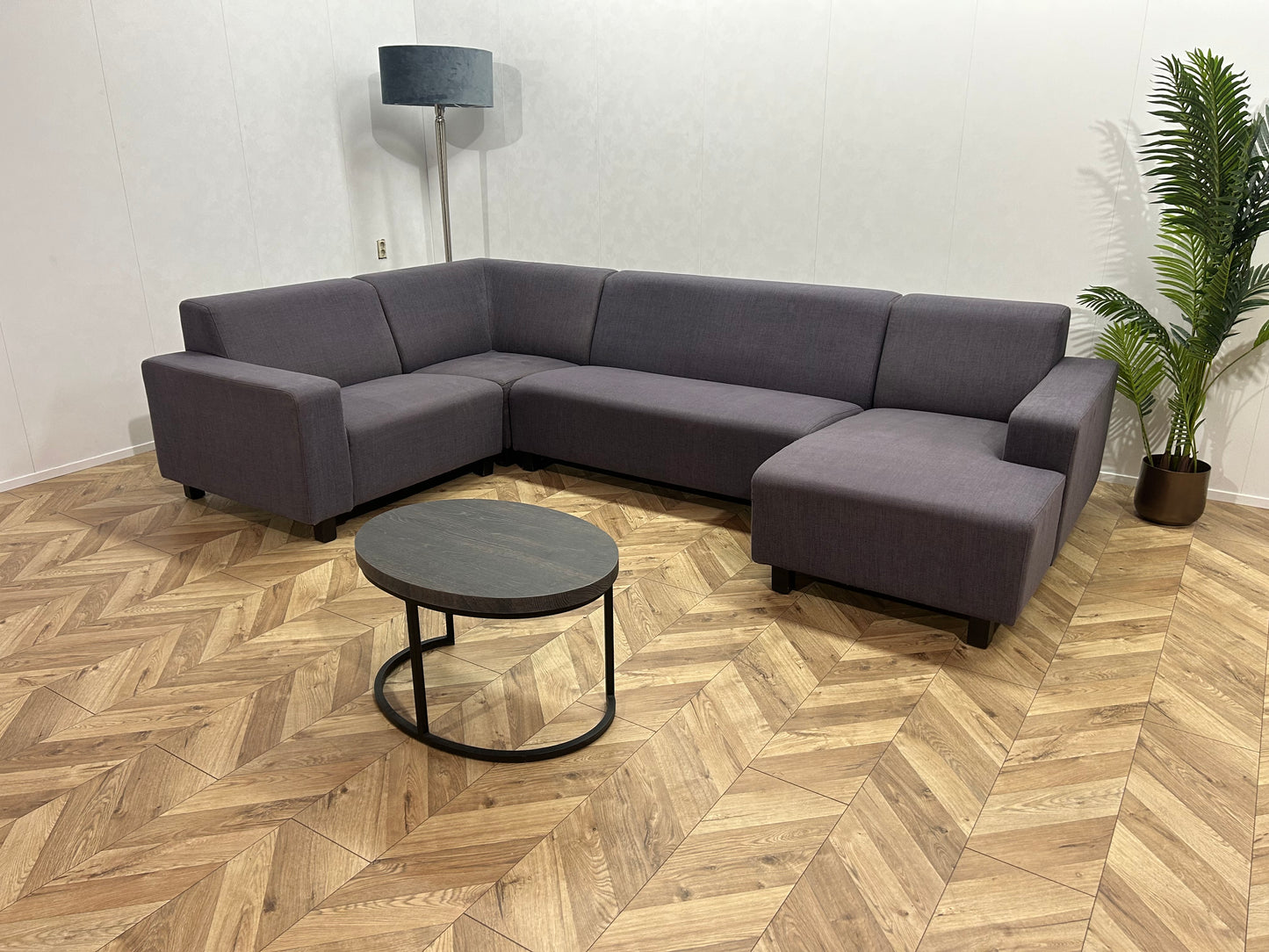 Antraciet U-Bank ~ Vaste Kussens