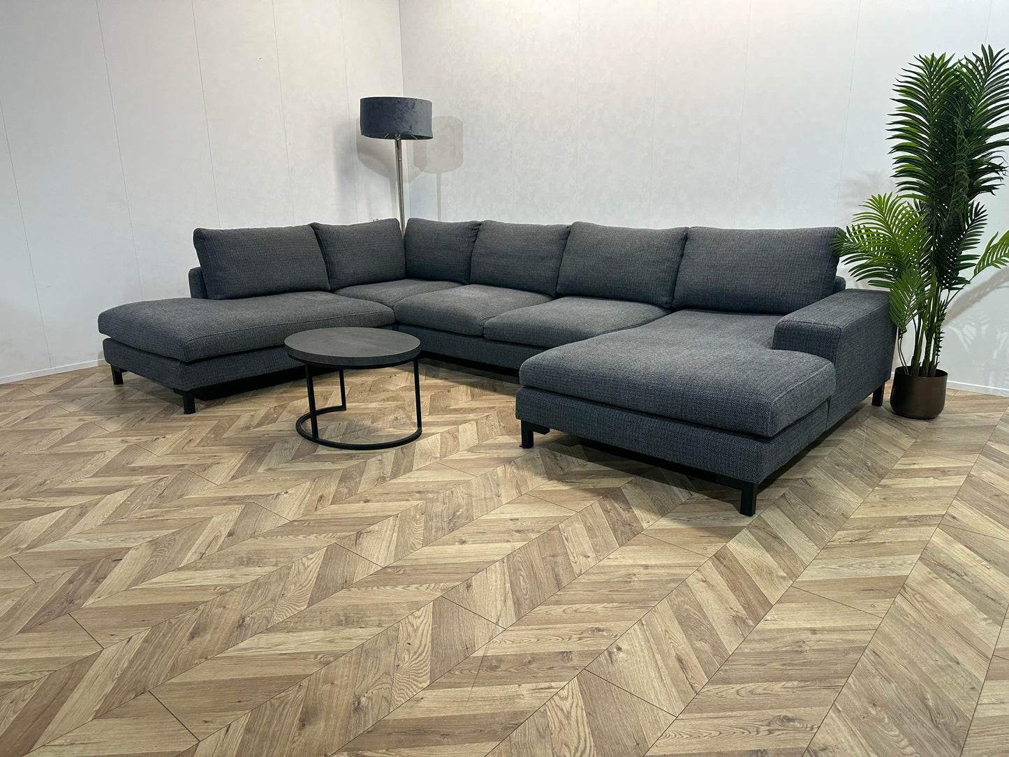 Antraciet U Bank ~ Losse Kussens Met Afneembare Hoezen