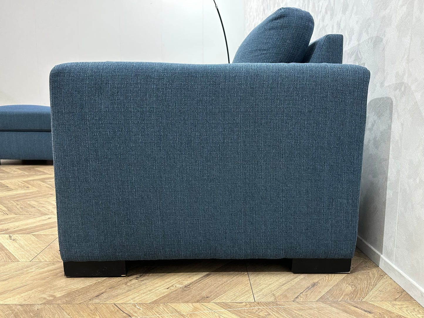 Blauwe Hoekbank ~ Losse Rugkussens Met Afneembare Hoezen