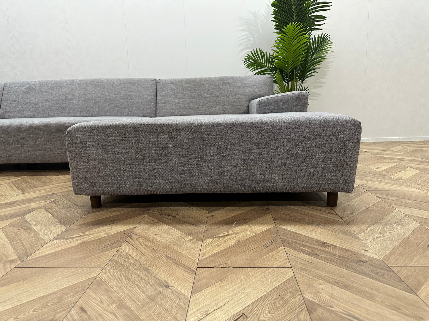 IN.HOUSE Licht Grijze U Bank ~ Vaste Kussens