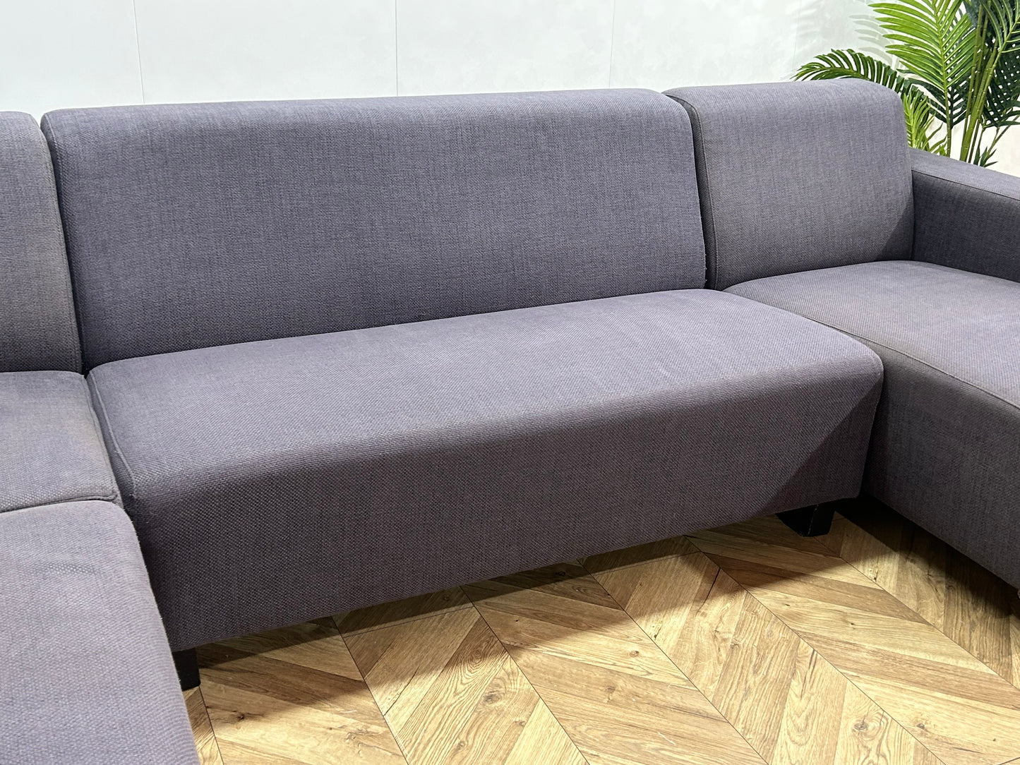 Antraciet U-Bank ~ Vaste Kussens