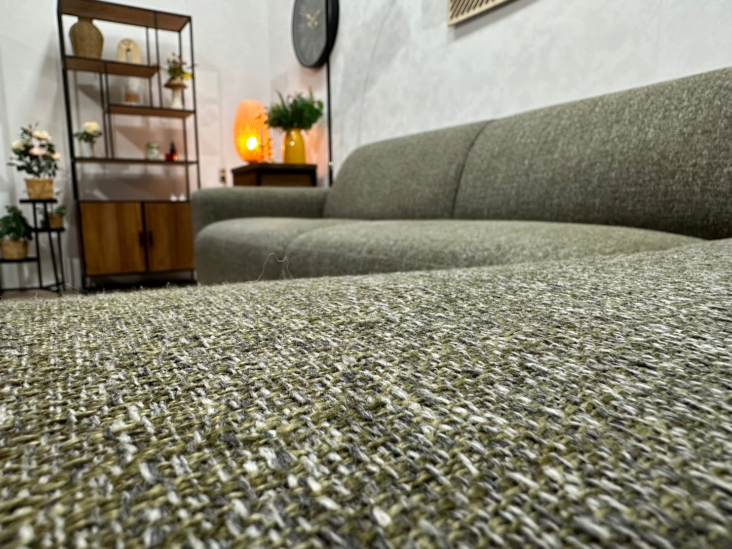 Grijze Hoekbank ~ Vaste Kussens