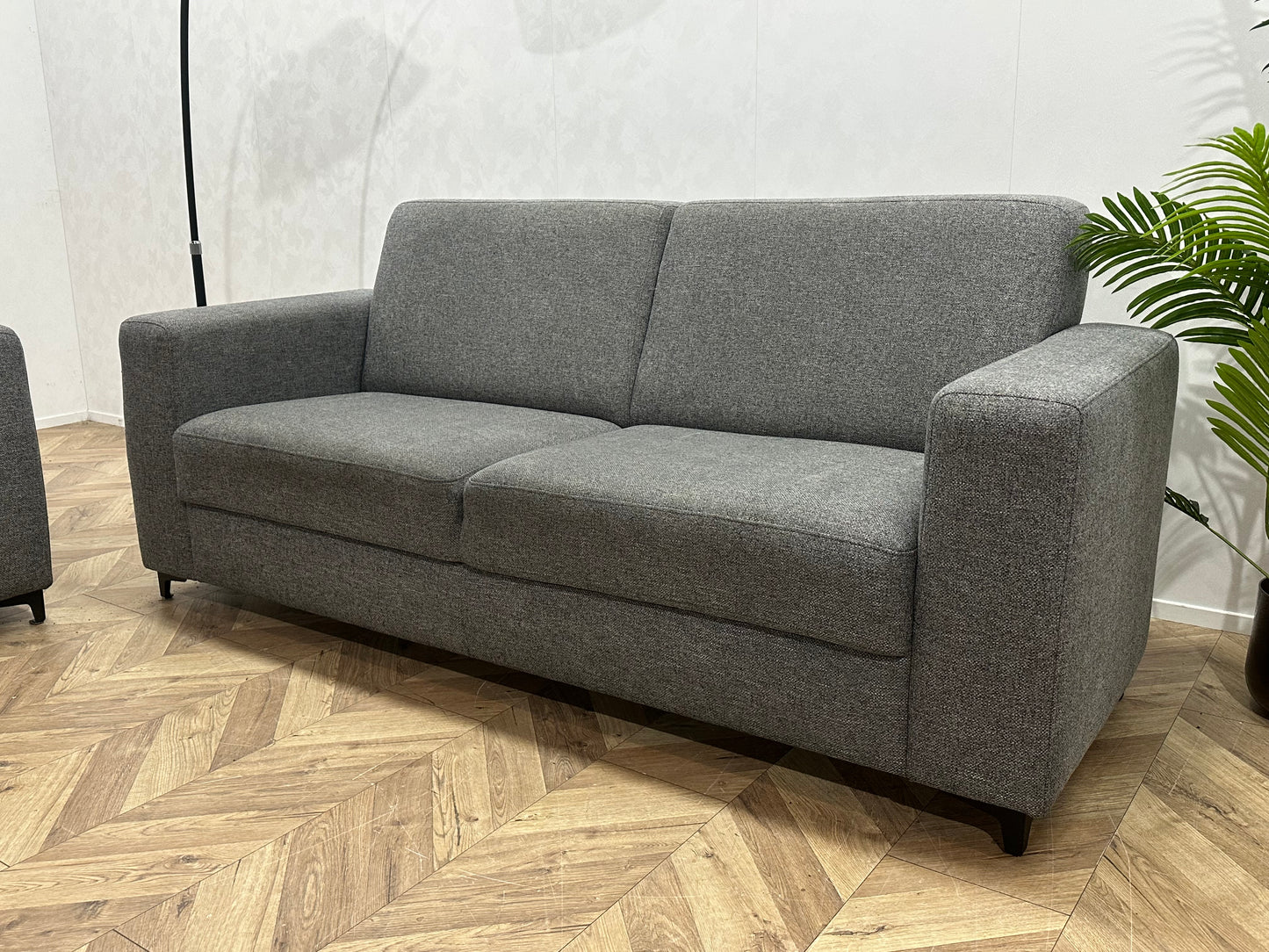 Grijze Banken Set Inc Hocker ~ Vaste Kussens