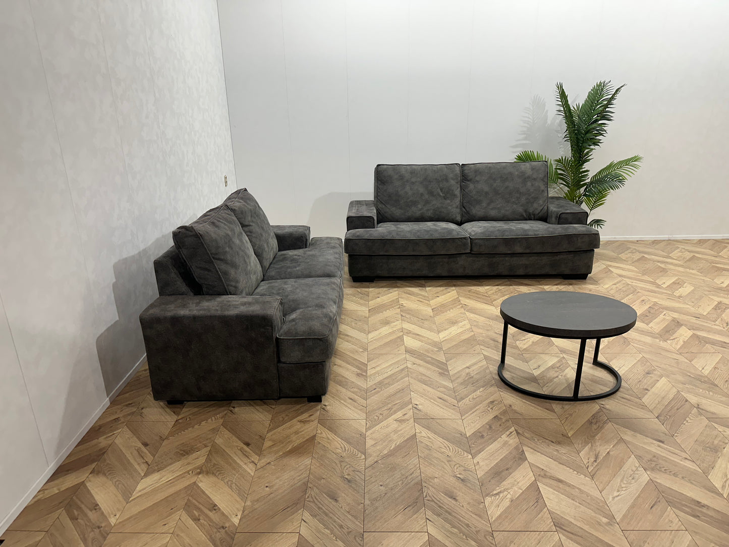 Urban Sofa Antraciet Velvet Banken Set ~ Nieuwstaat