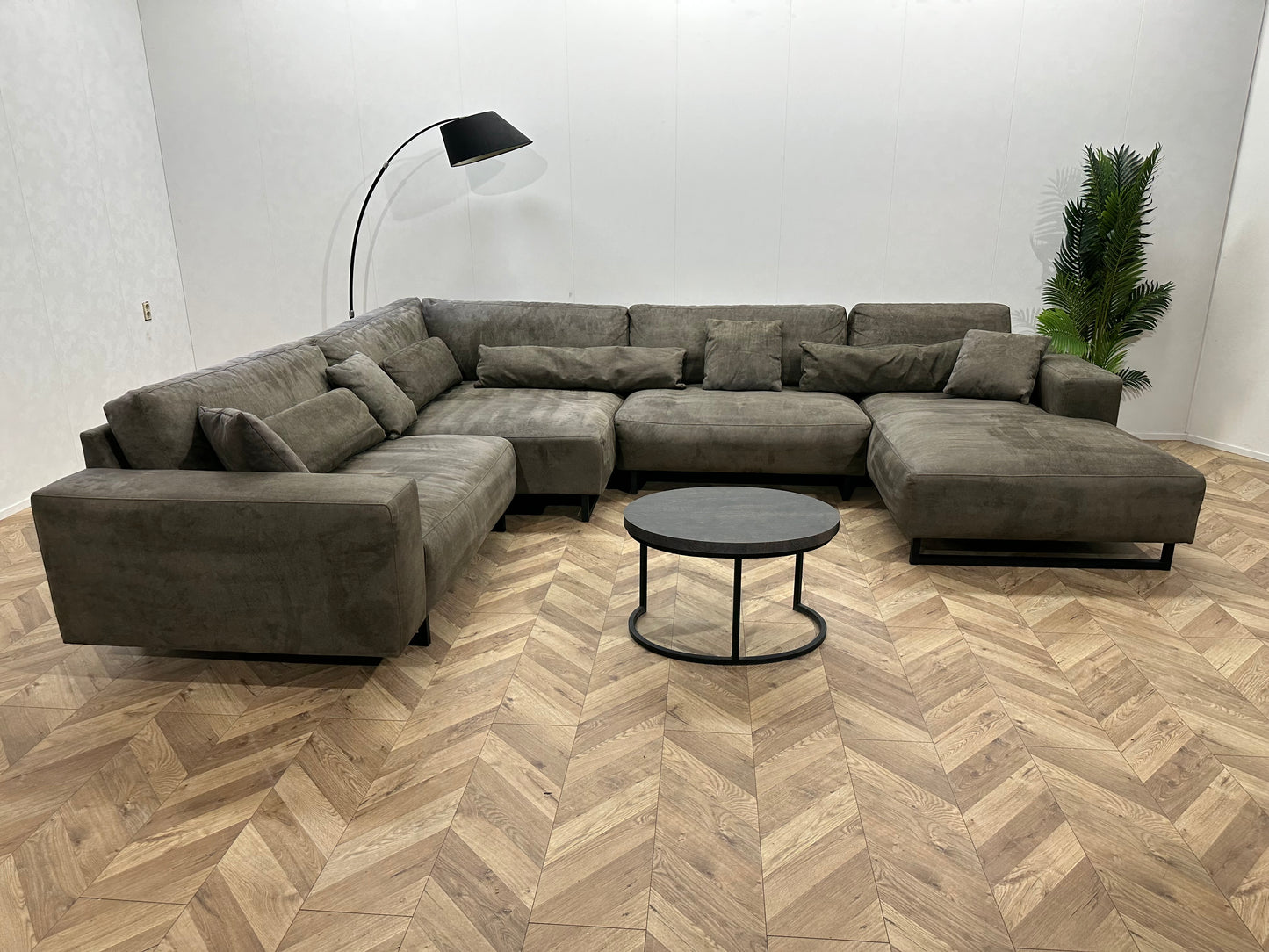 Suède Leather Look Leger Groene U Bank