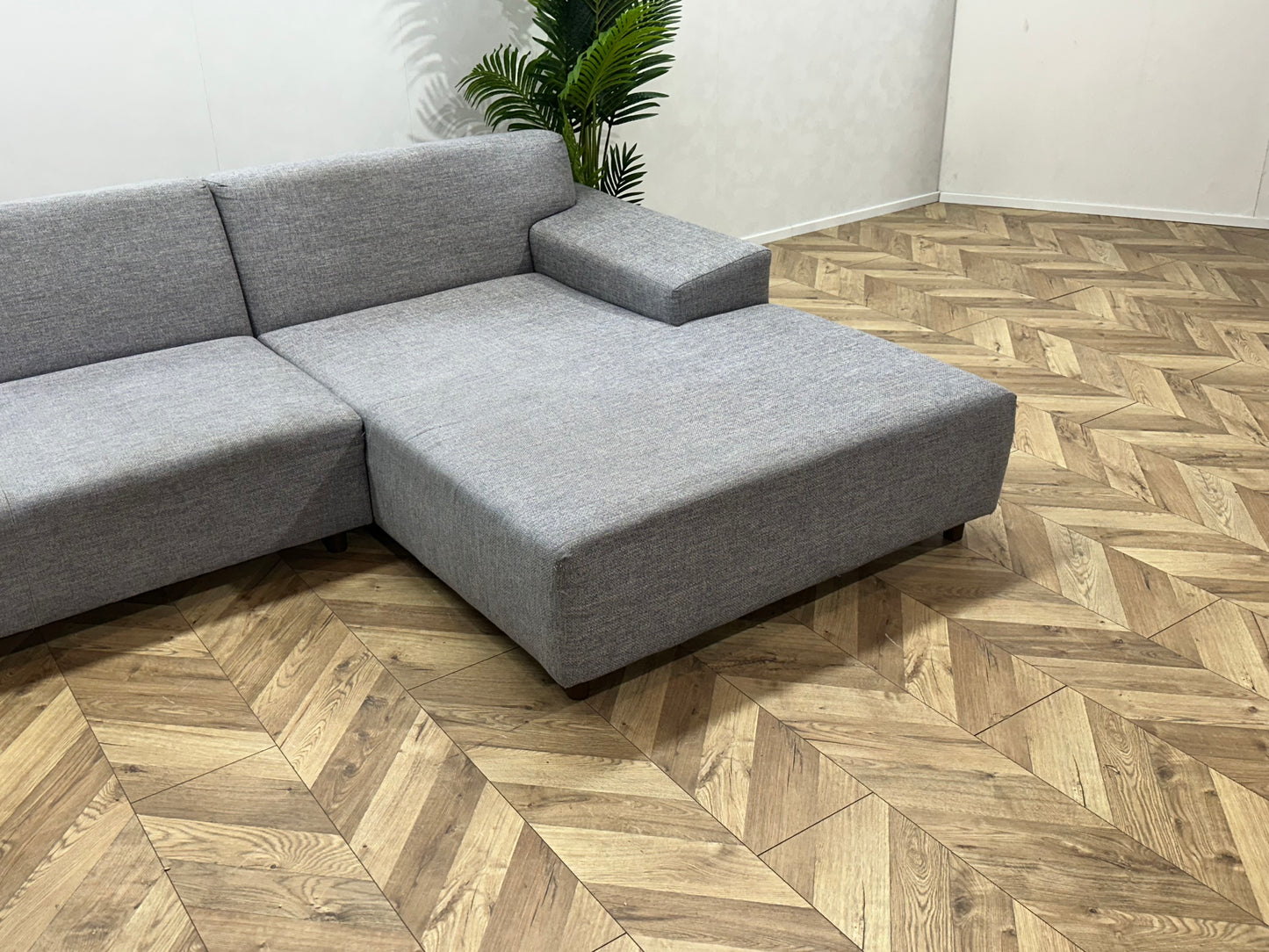 IN.HOUSE Licht Grijze U Bank ~ Vaste Kussens