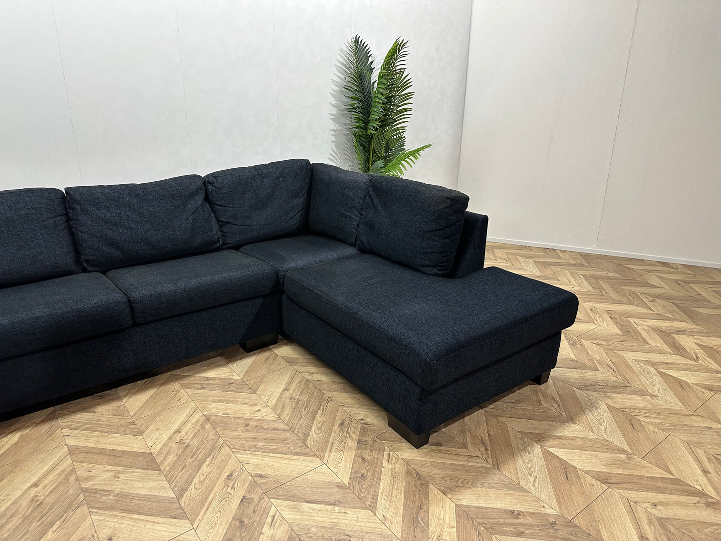 Ruime Donker Blauw/Antraciet U Bank ~ Losse Kussens