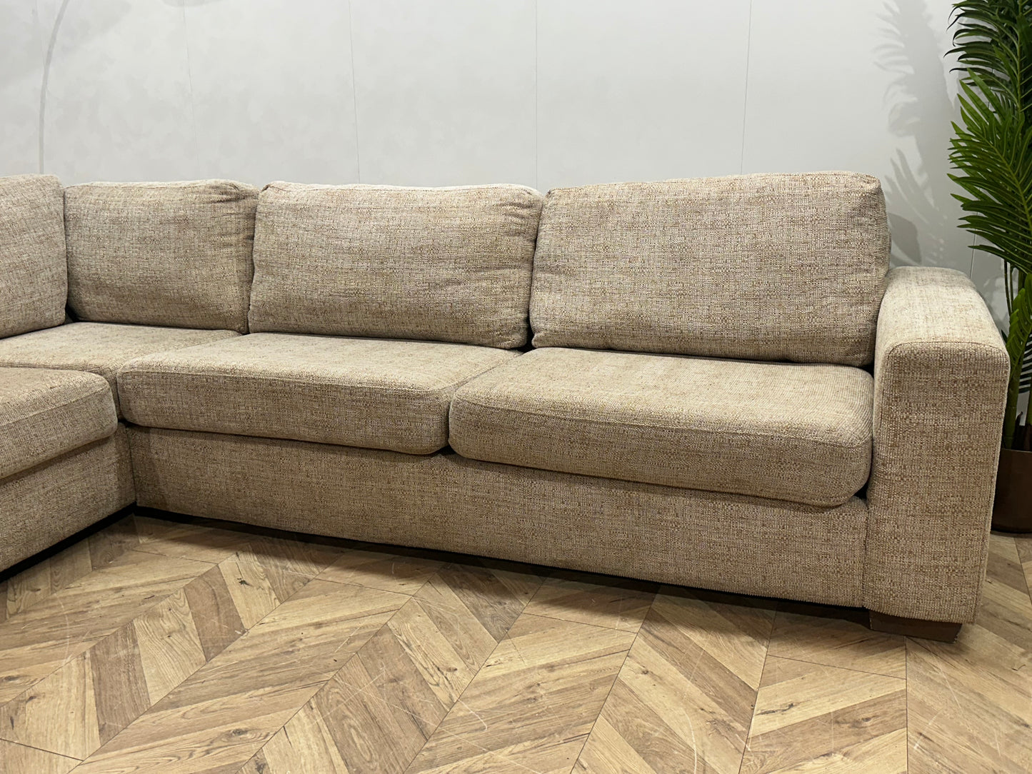 Licht Beige Hoekbank ~ Losse Kussens Met Afneembare Hoezen