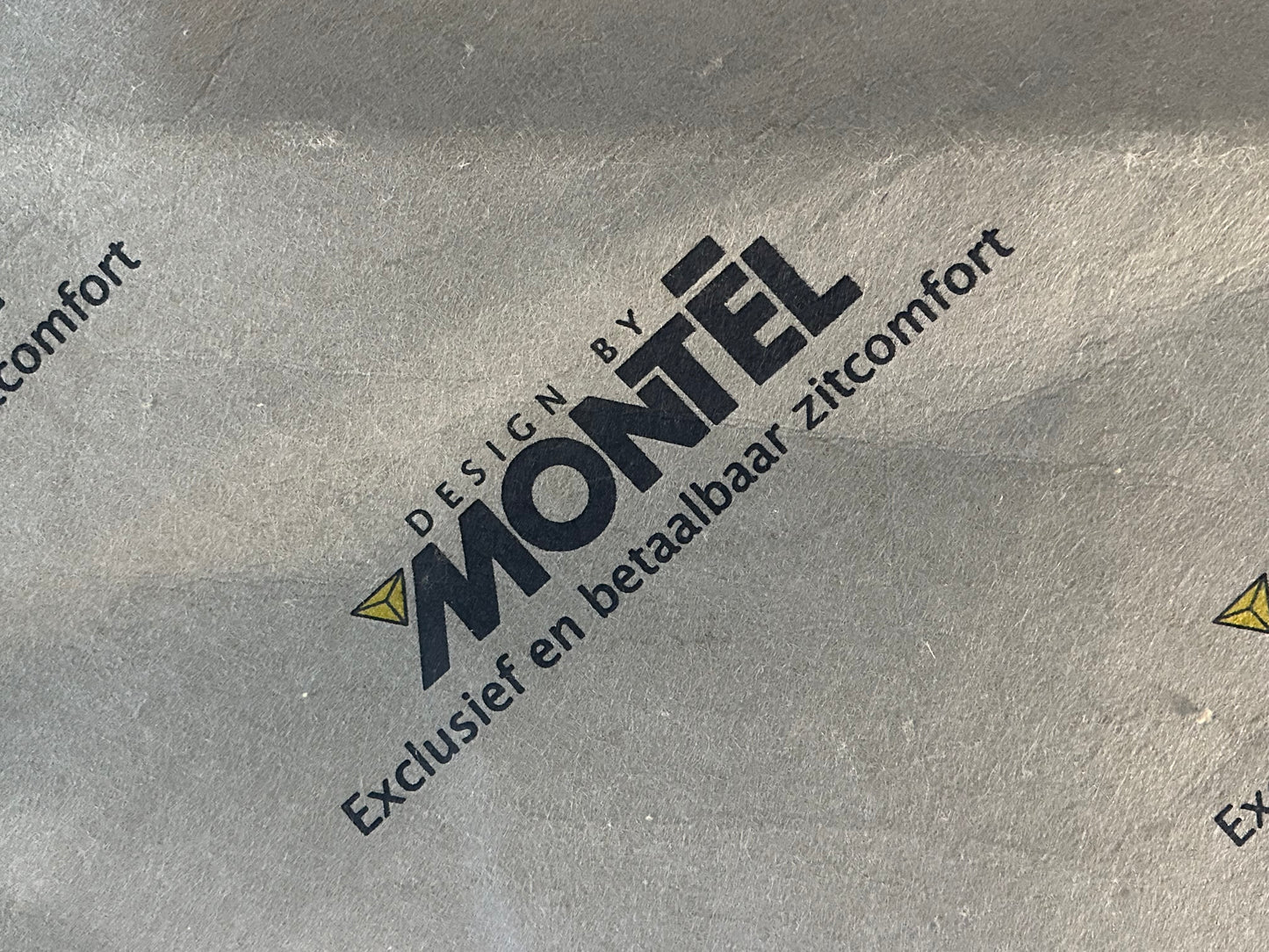 Montèl Grijze Echt Lederen Hoekbank ~ Vaste Kussens