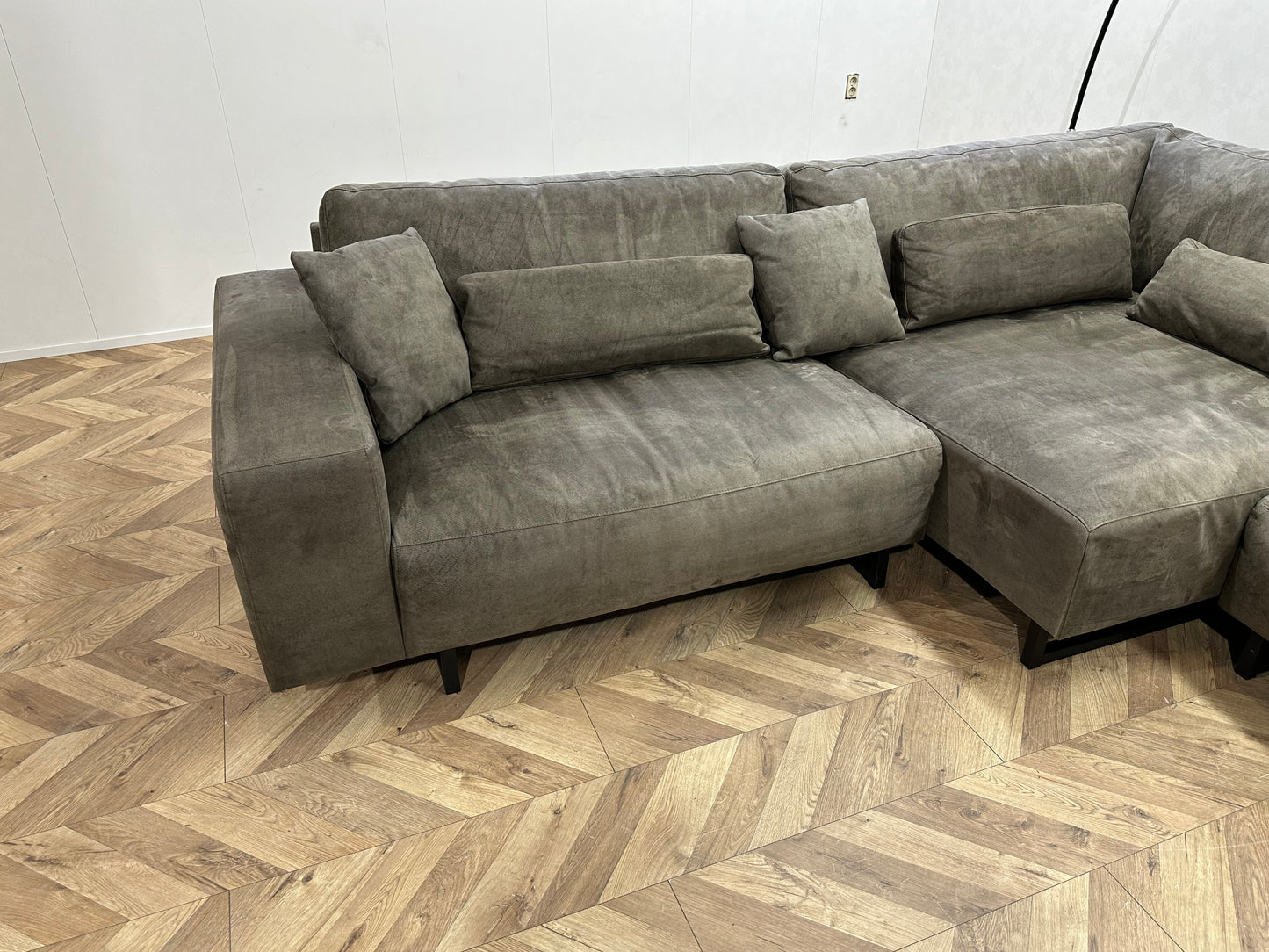 Suède Leather Look Leger Groene U Bank