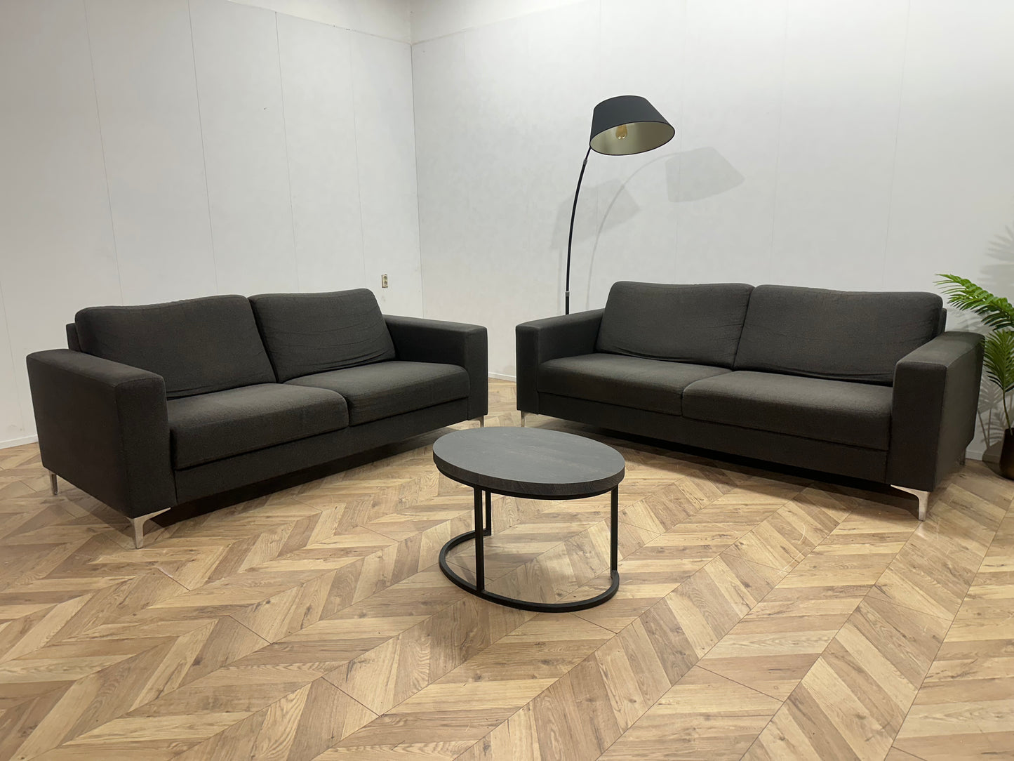 Antraciet Banken Set ~ Vaste Kussens