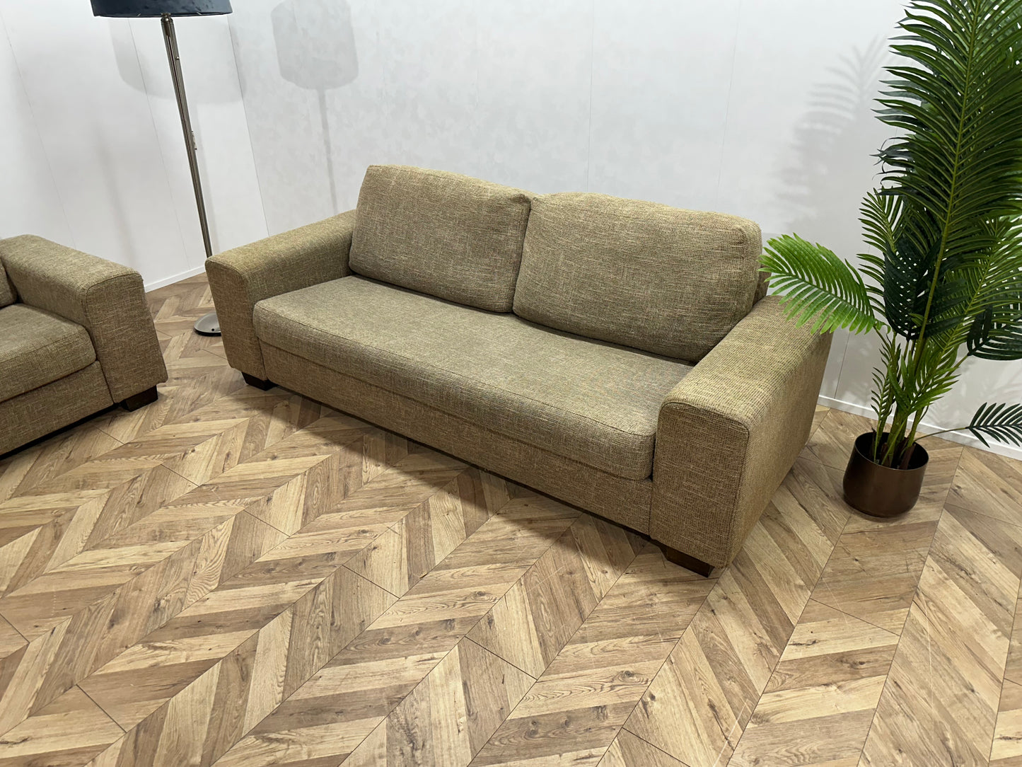Beige Banken Set ~ Losse Kussens Met Afneembare Hoezen