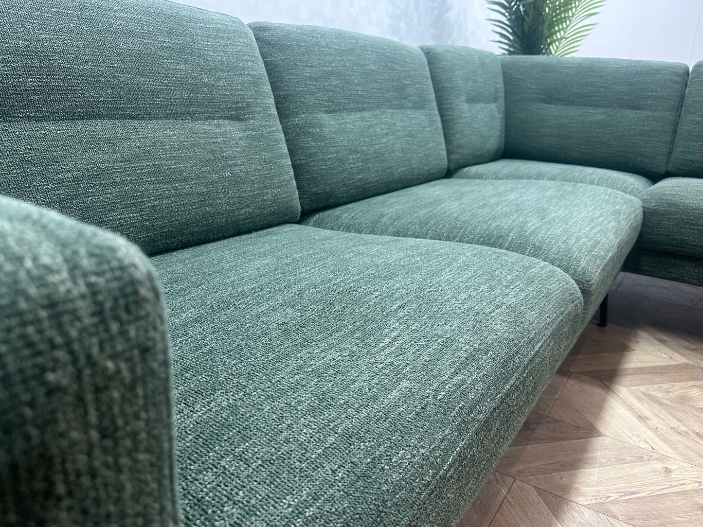 Groene Hoekbank ~ Losse Kussens Met Afneembare Hoezen
