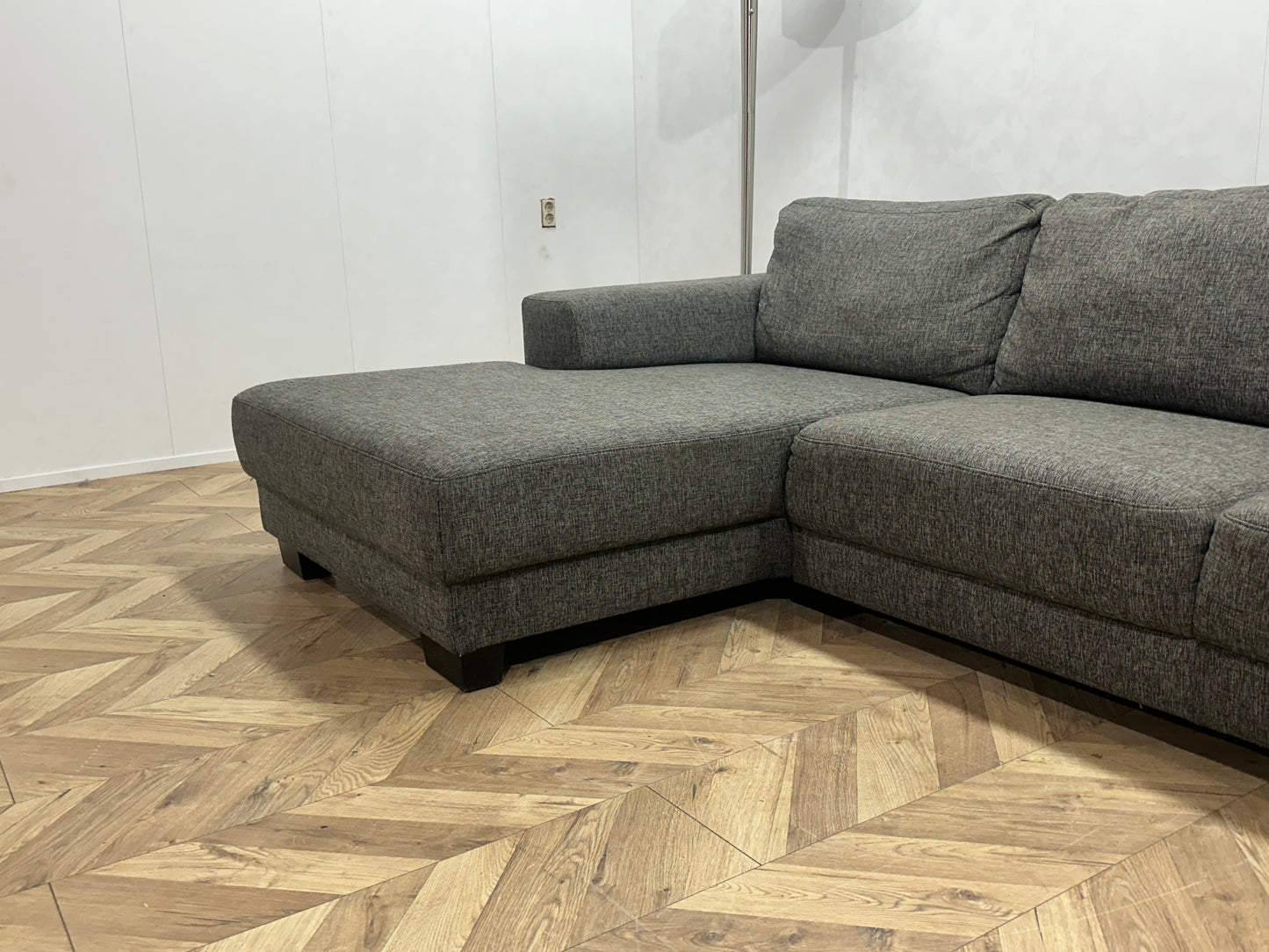 In.House Antraciet Hoekbank ~ Losse Rugkussens Met Afneembare Hoezen