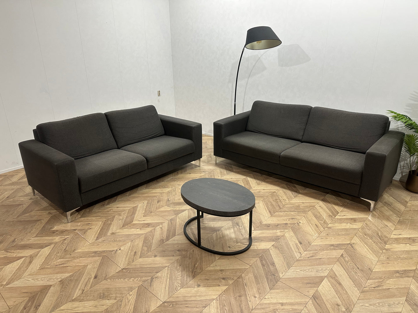 Antraciet Banken Set ~ Vaste Kussens