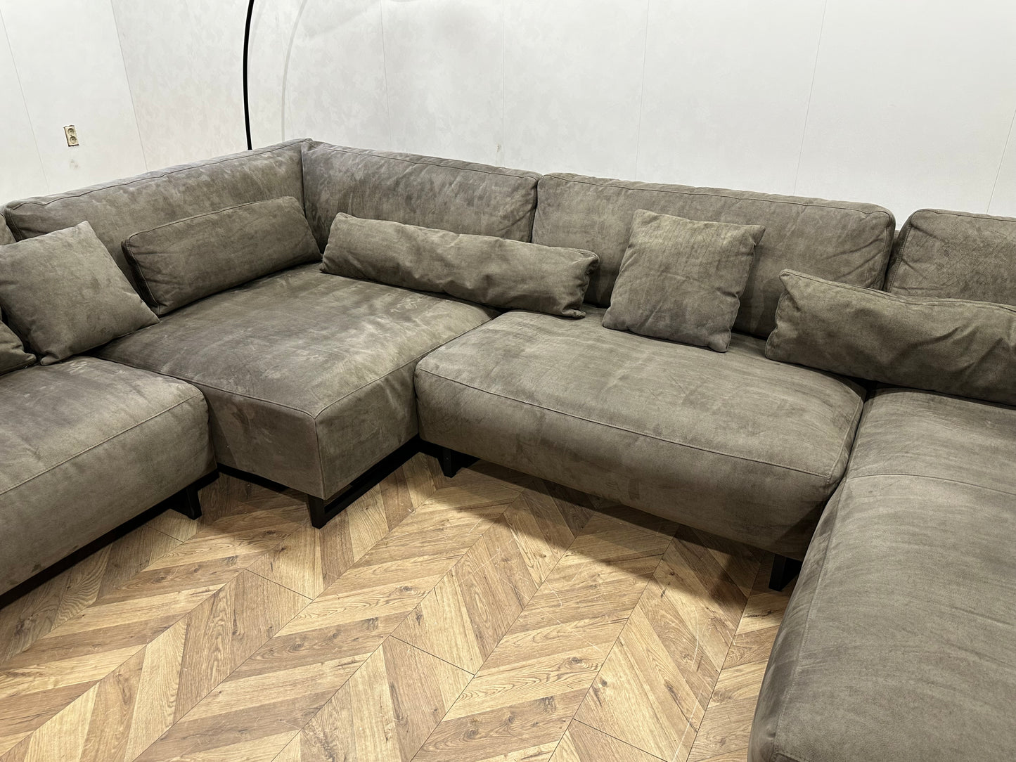 Suède Leather Look Leger Groene U Bank