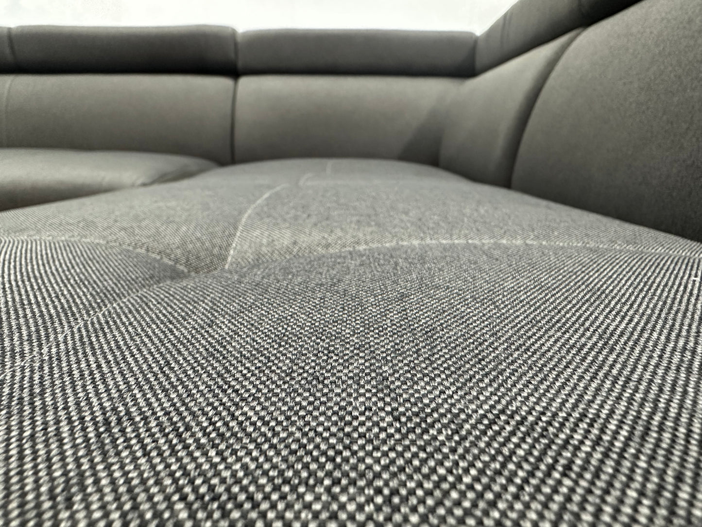 !Showroommodel! Grijze Hoekbank ~ Verstelbare Hoofdsteunen