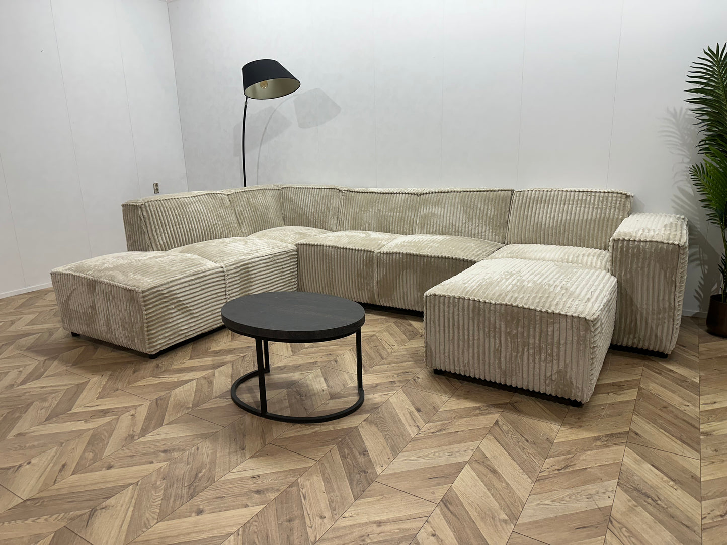 !Showroommodel! Crème Ribstof U Bank