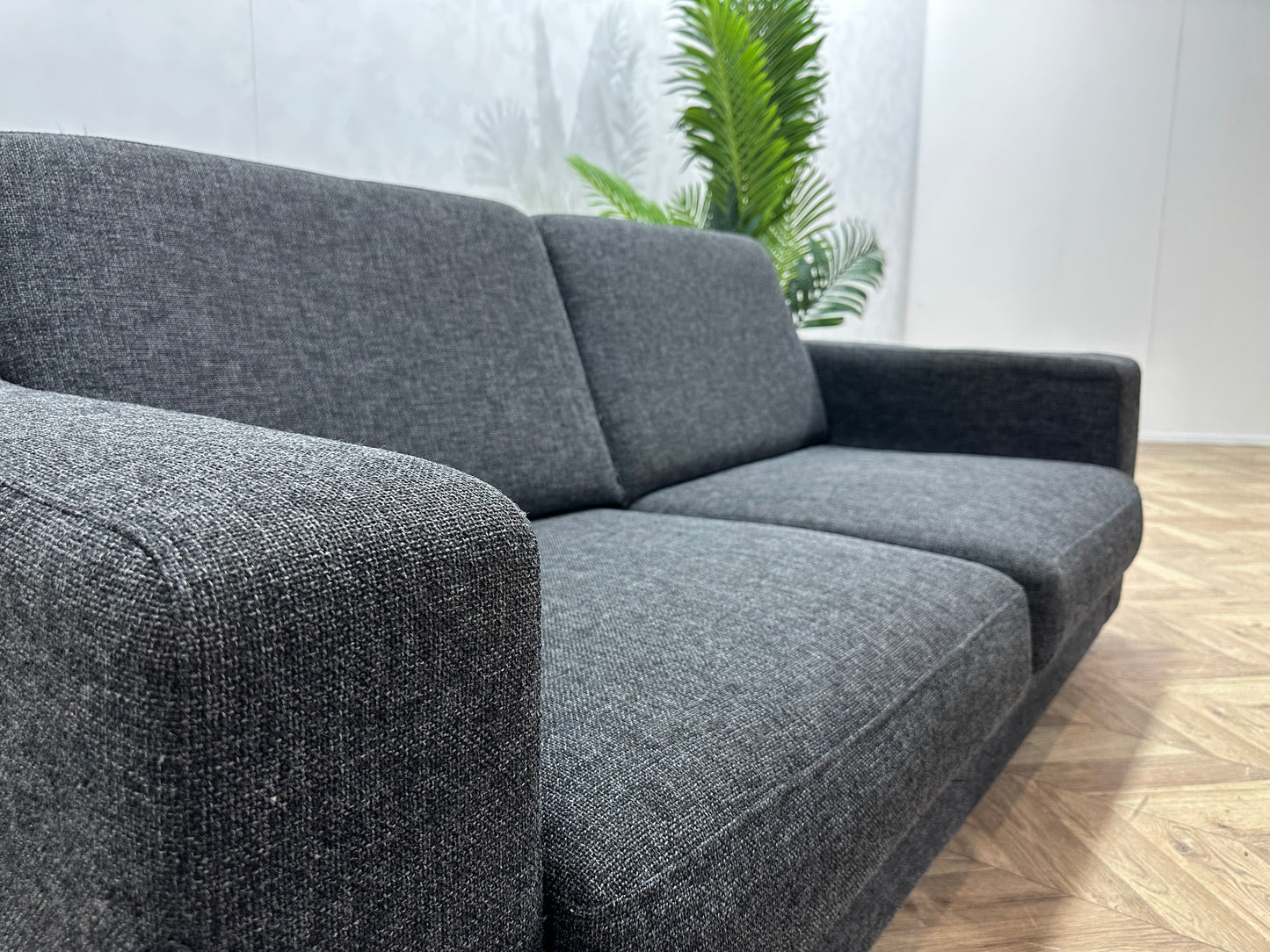 N-Joy Antraciet 2,5-Zits Bank Inc. Fauteuil ~ Vaste Kussens