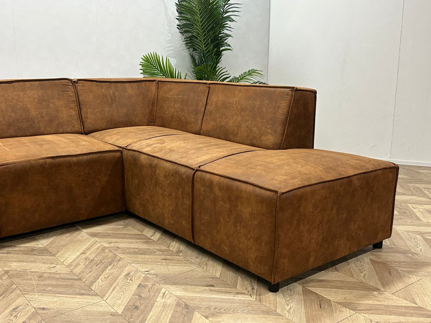Cognac Bruine Suède Stoffen U Bank