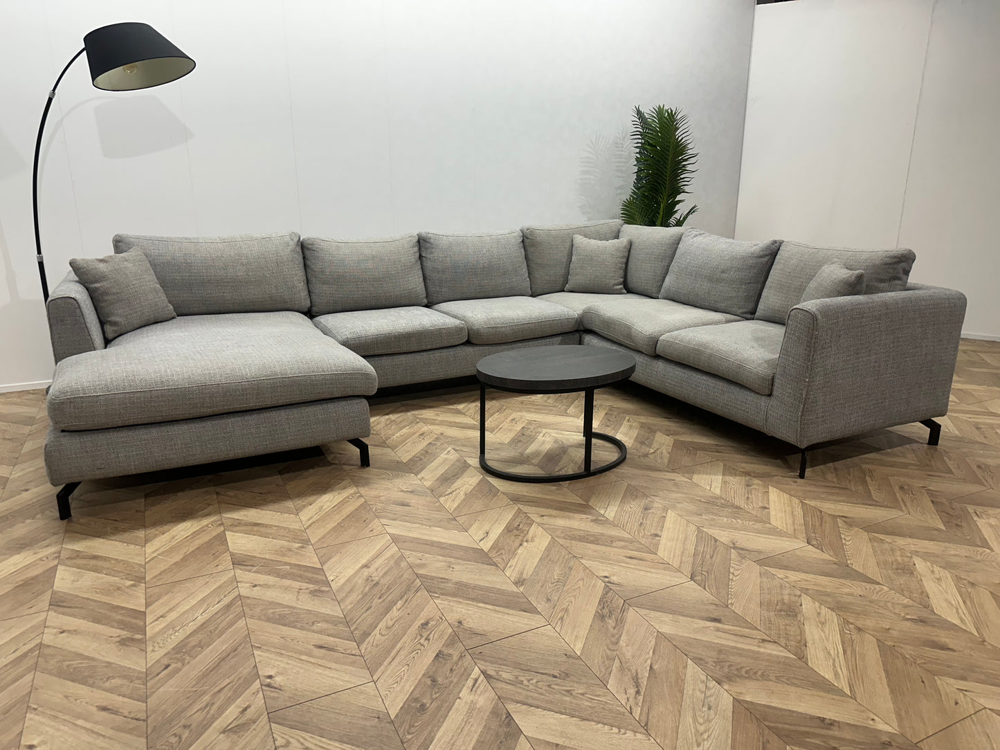 Licht Grijze U Bank ~ Losse Kussens Met Afneembare Hoezen
