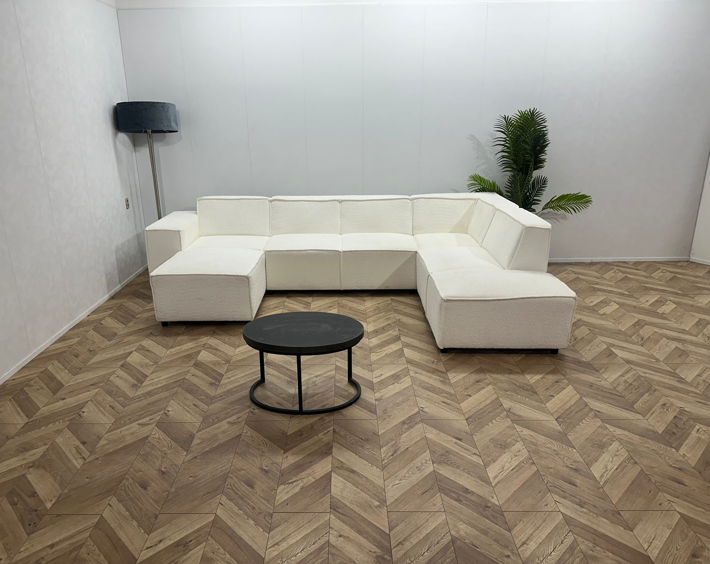 Witte Bloucé Stoffen U Bank ~ Vaste Kussens
