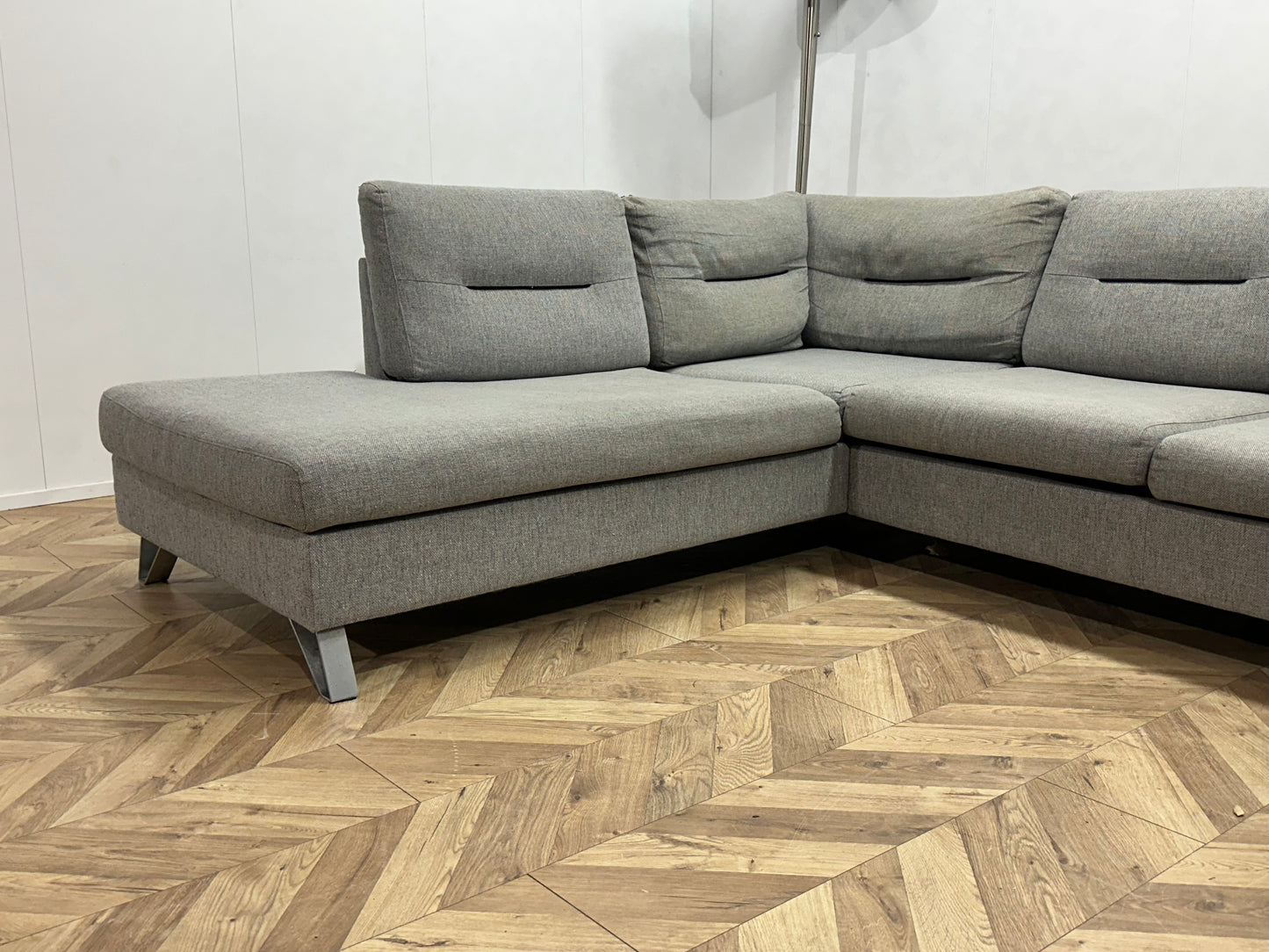 H&H Licht Grijze U Bank ~ Losse Kussens Met Afneembare Hoezen