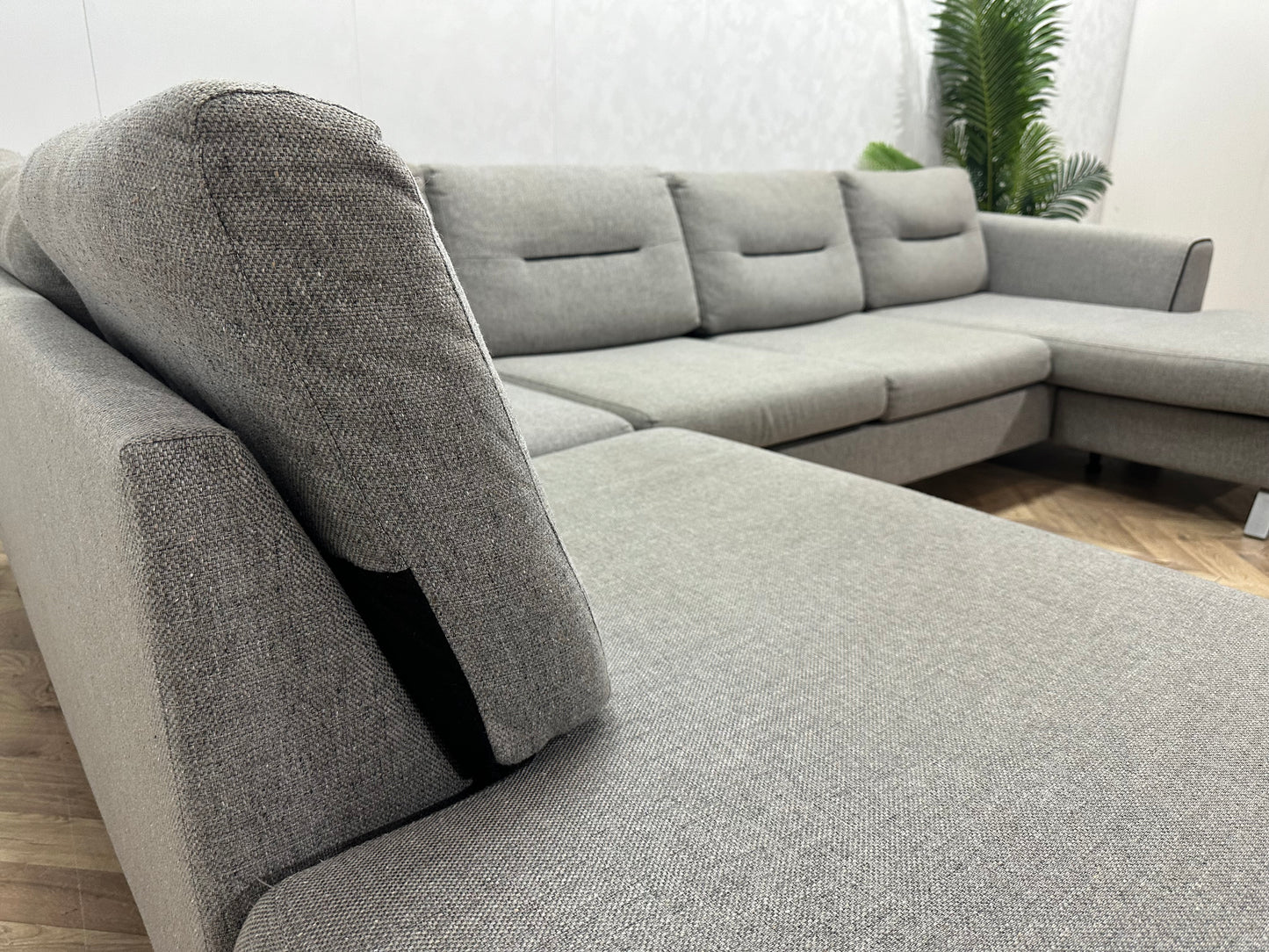 H&H Licht Grijze U Bank ~ Losse Kussens Met Afneembare Hoezen