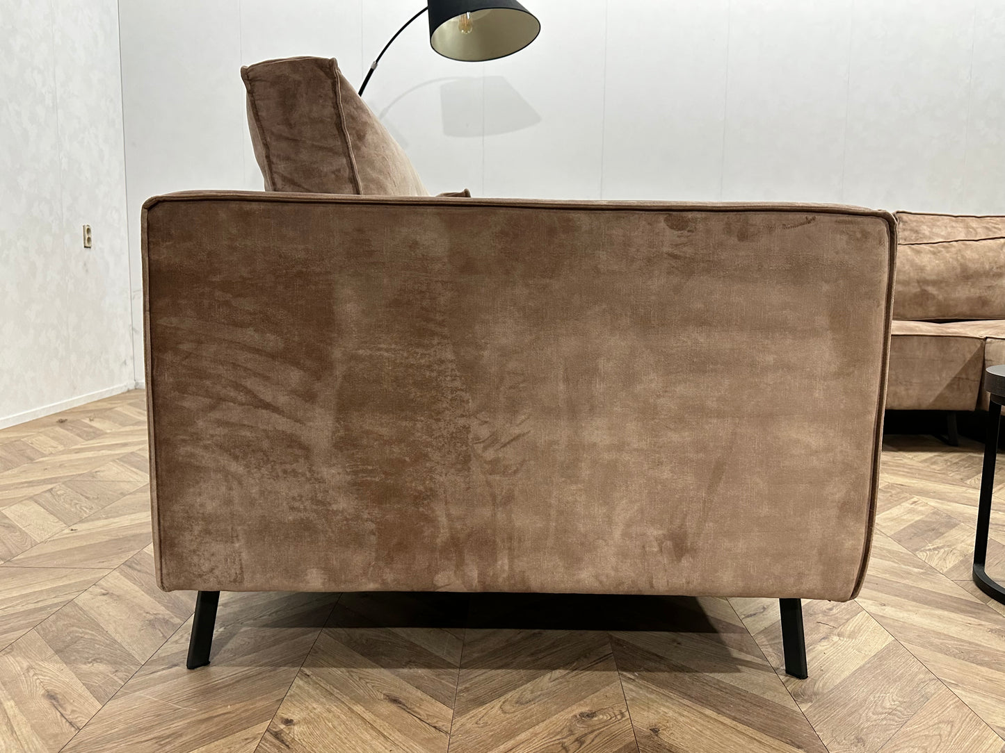 Licht Bruine Velvet U Bank ~ Nieuwstaat