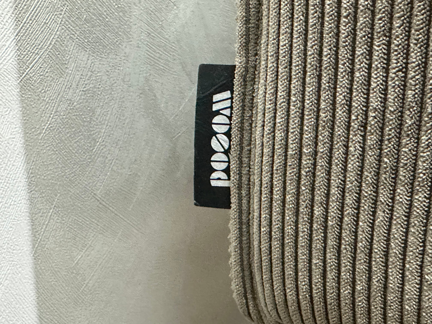 Woood Licht Grijze Ribstof Hoekbank ~ Nieuwstaat