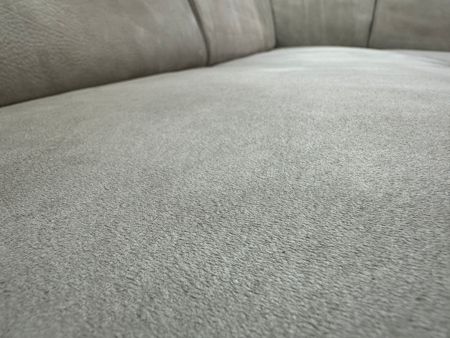 Crème Suède Stoffen Hoekbank ~ Inruilvoordeel