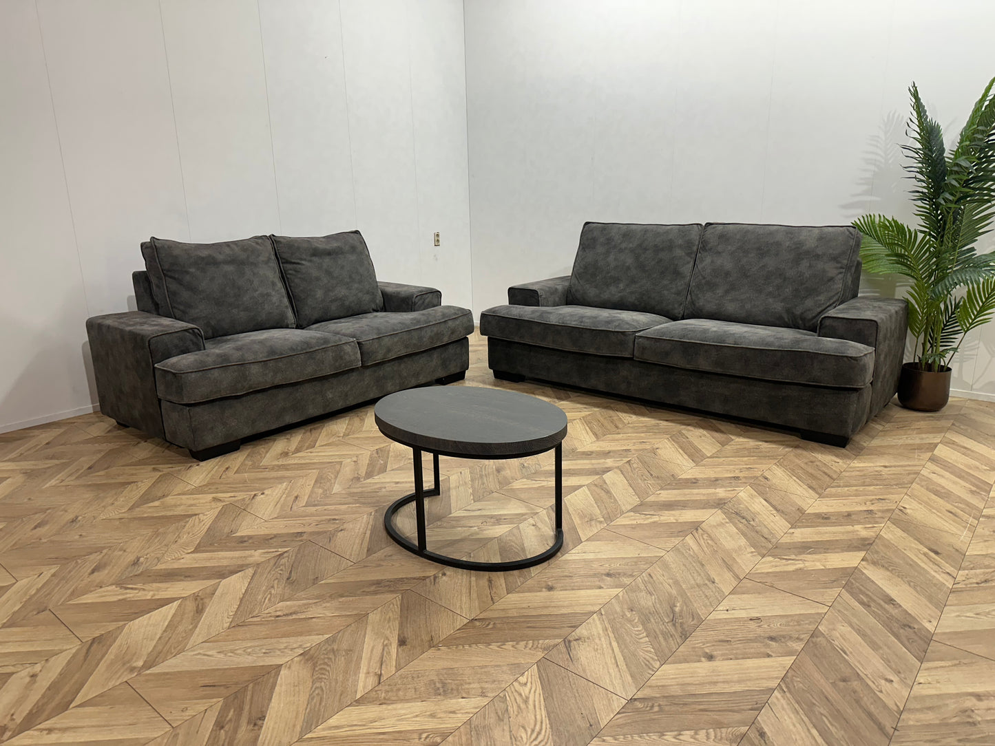 Urban Sofa Antraciet Velvet Banken Set ~ Nieuwstaat