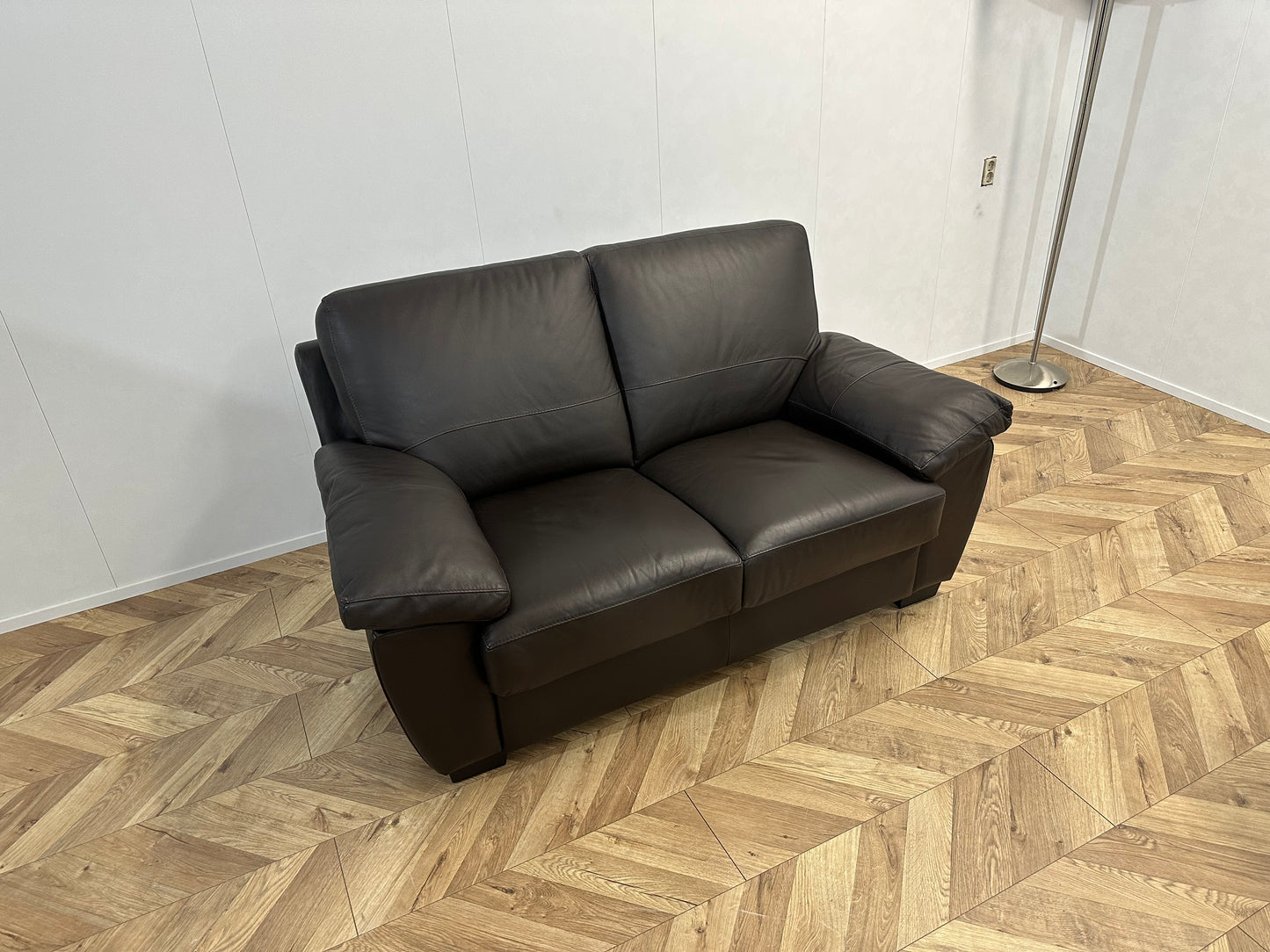 Leatherworld Bruine Echt Lederen Banken Set ~ Vaste Kussens