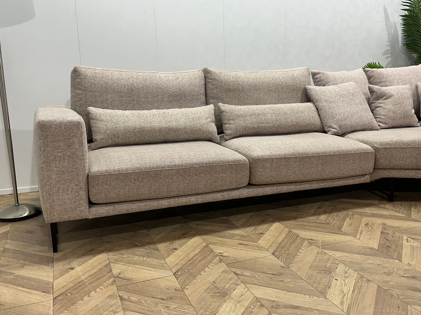Crème Design Hoekbank ~ Losse Kussens Met Afneembare Hoezen