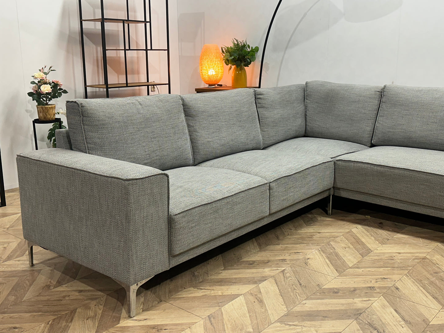 Licht Grijze U Bank ~ Losse Rugkussens Met Afneembare Hoezen