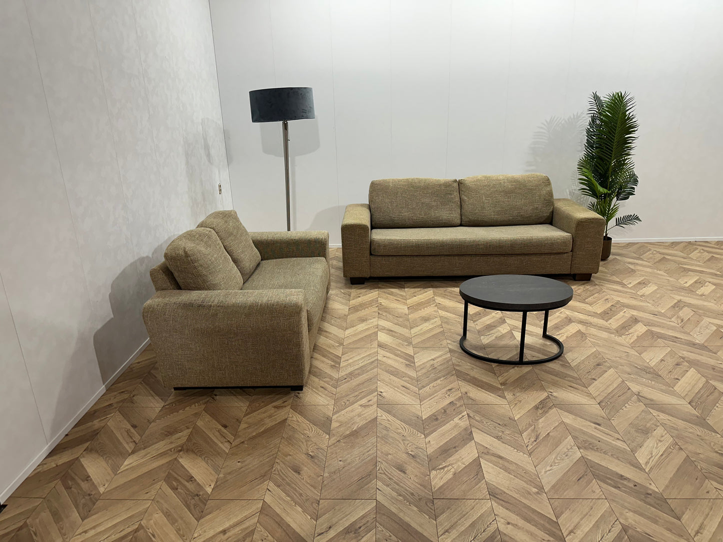 Beige Banken Set ~ Losse Kussens Met Afneembare Hoezen