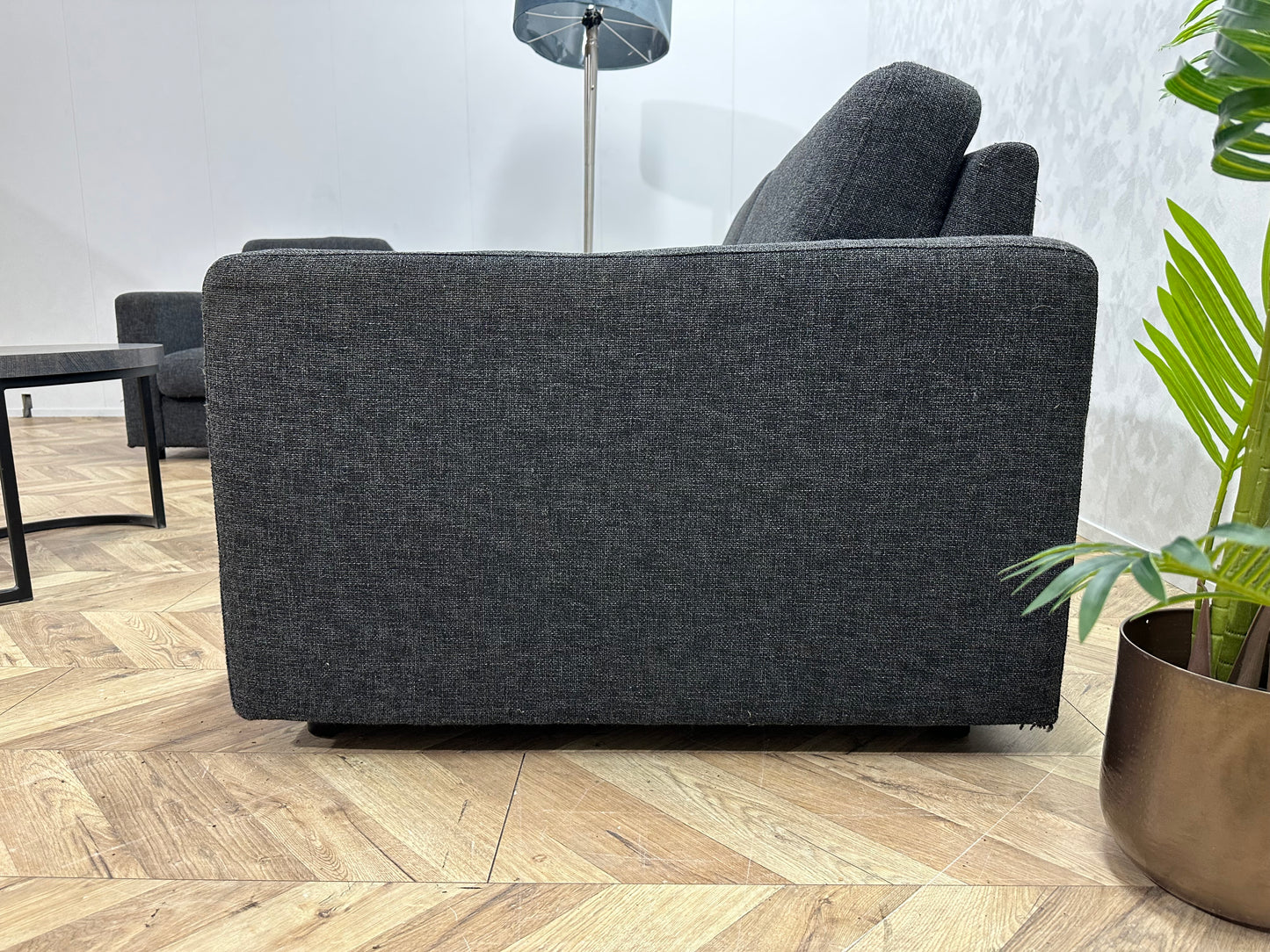 N-Joy Antraciet 2,5-Zits Bank Inc. Fauteuil ~ Vaste Kussens