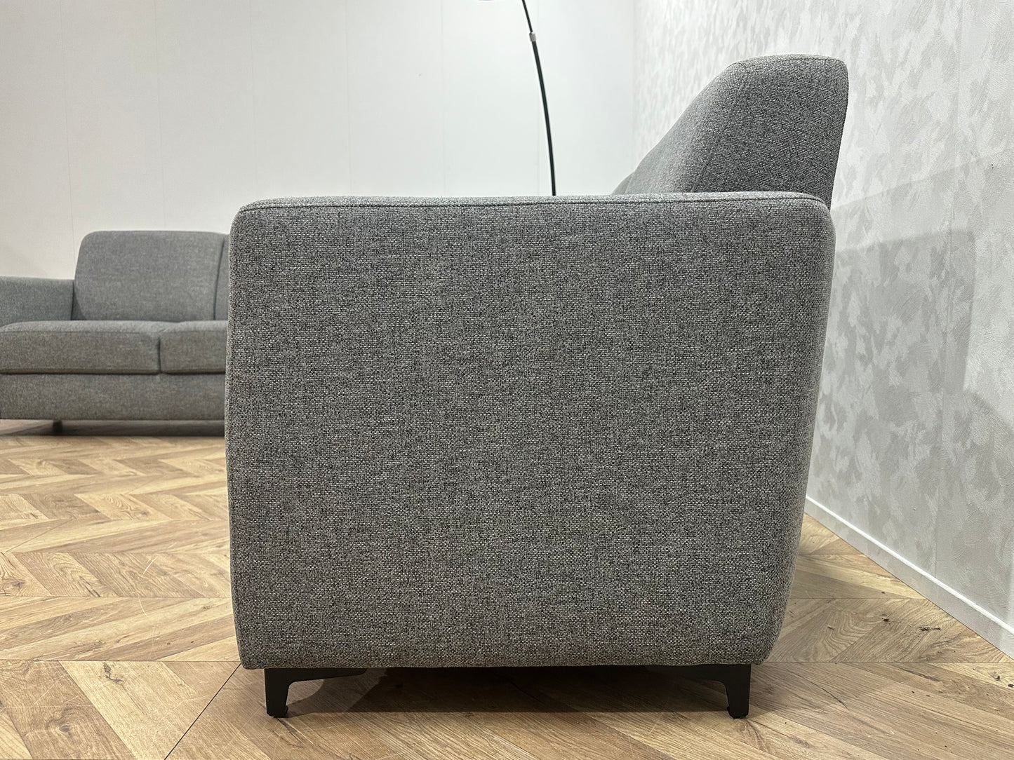 Grijze Banken Set Inc Hocker ~ Vaste Kussens