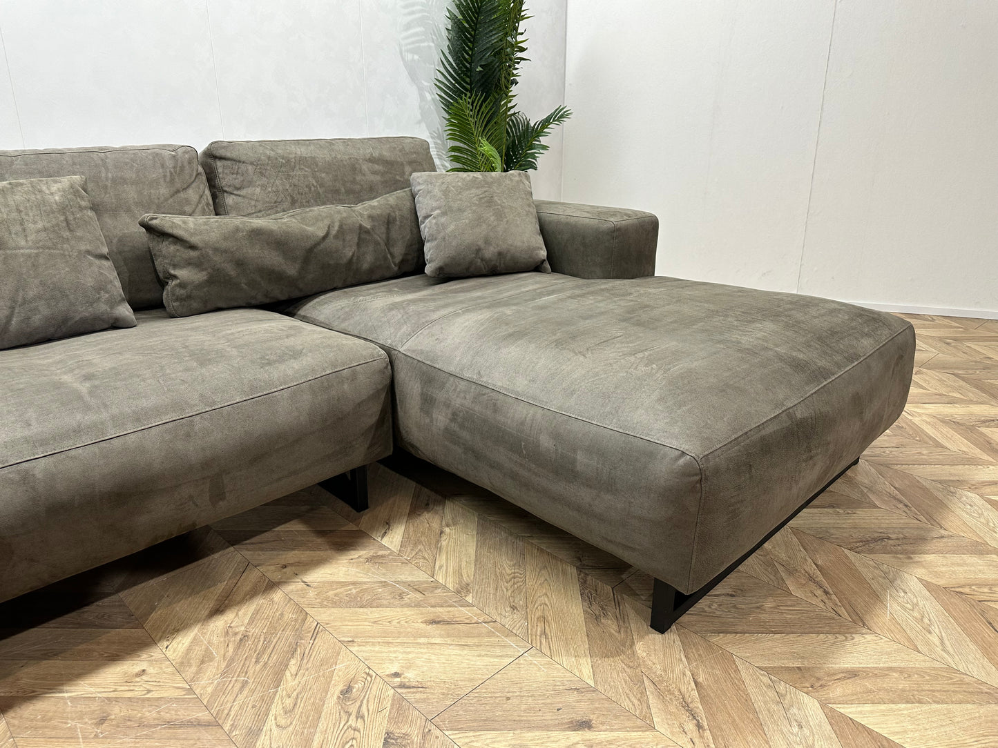 Suède Leather Look Leger Groene U Bank